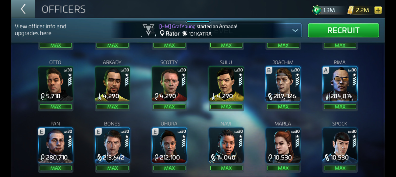 Star Trek Fleet Command stfc 85m pwr 50ops IOS/andrd US server