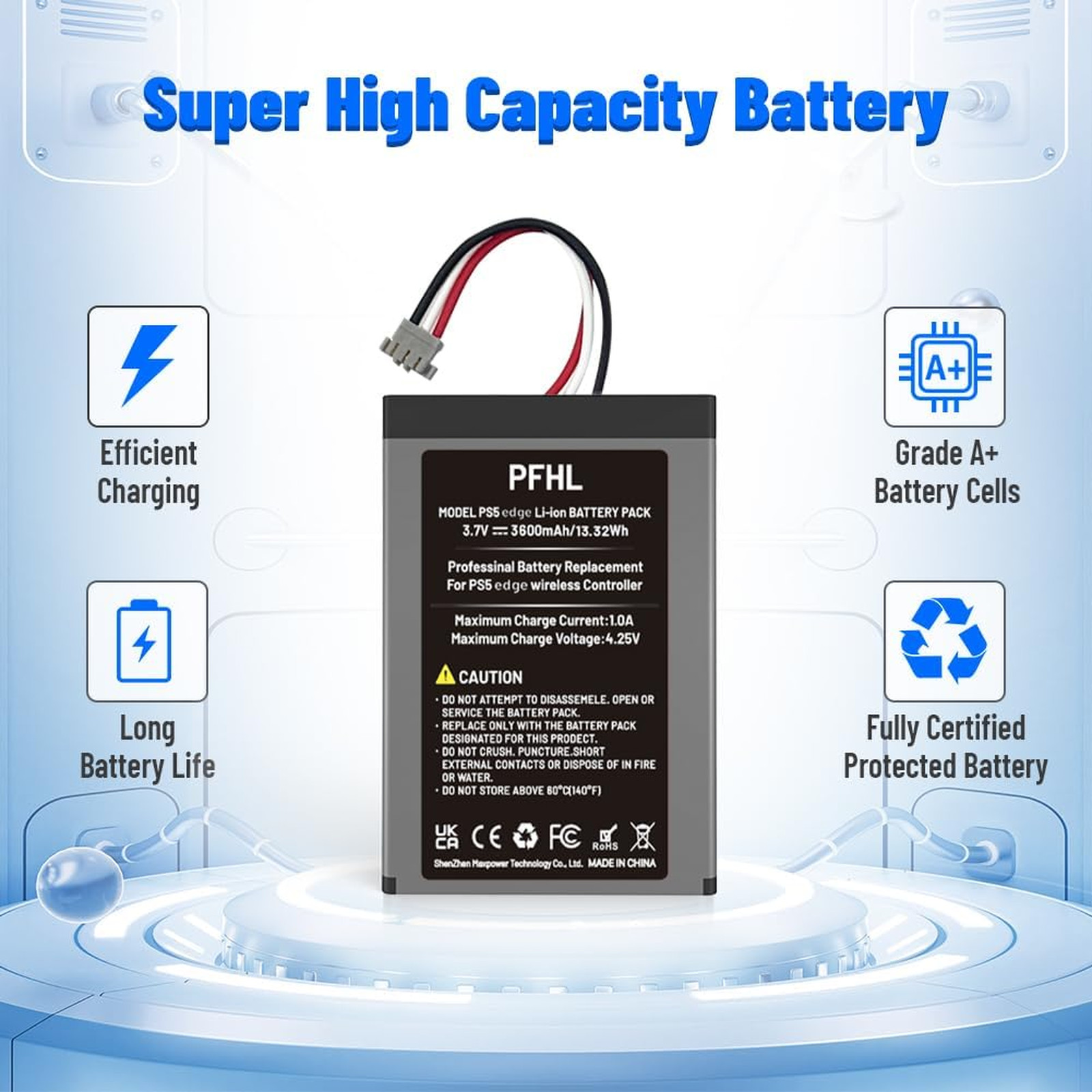 Battery for Sony PlayStation Dualsense Edge Controller 3600mAh High Capacity