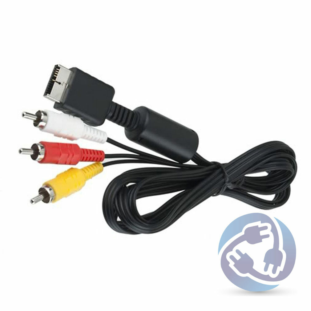 LOT 10X AV Video Audio RCA Composite Cable Cord for Sony Playstation PS1 PS2 PS3