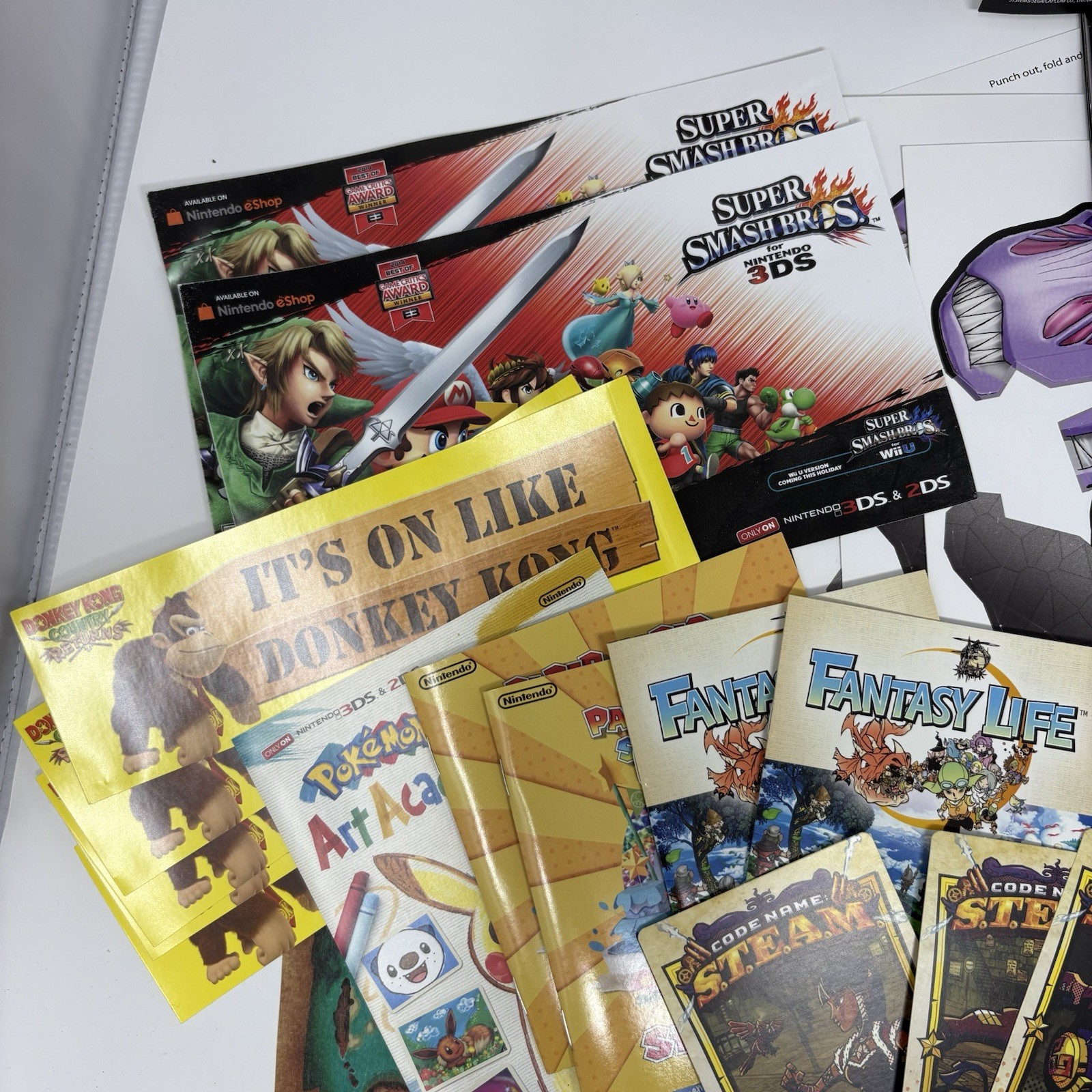 Nintendo Pokemon Smash Bros Promotional Lot Standee Posters Stickers Promo