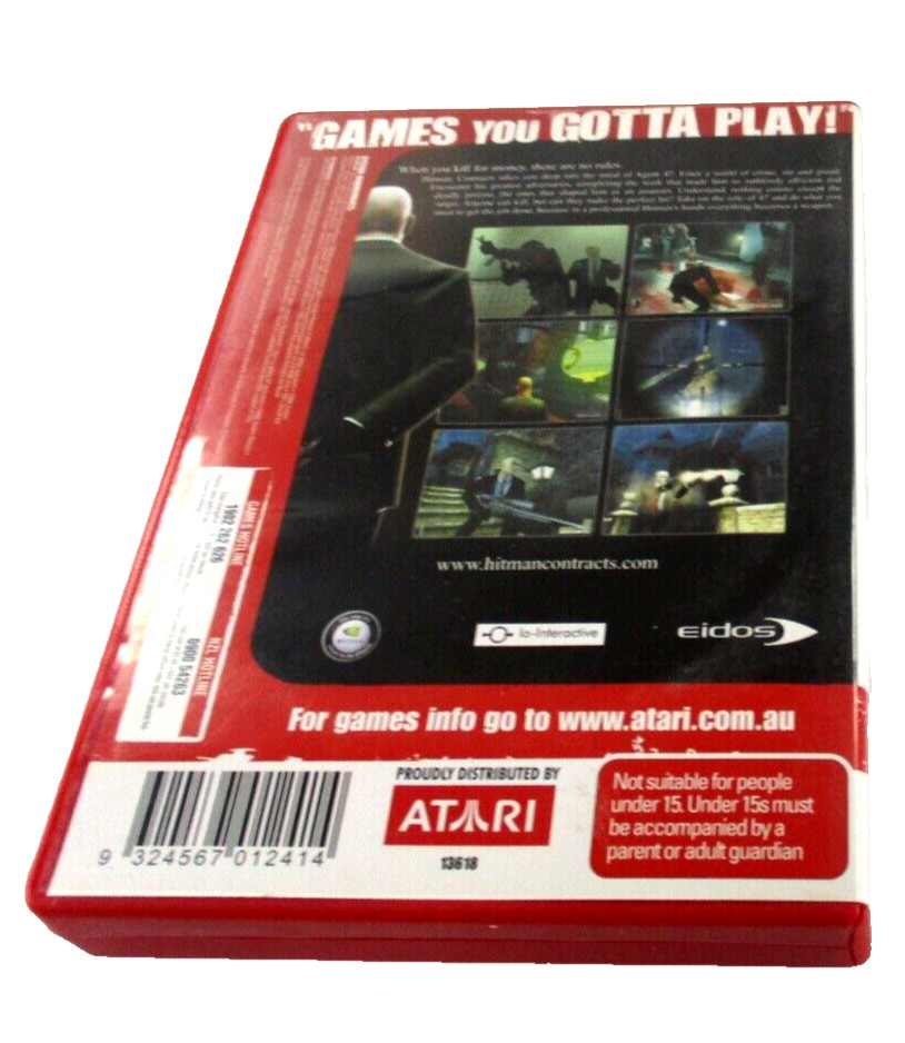 Hitman PC DVD-ROM Windows Game MA15+ Best of Atari 2004 Eidos No Manual Tested
