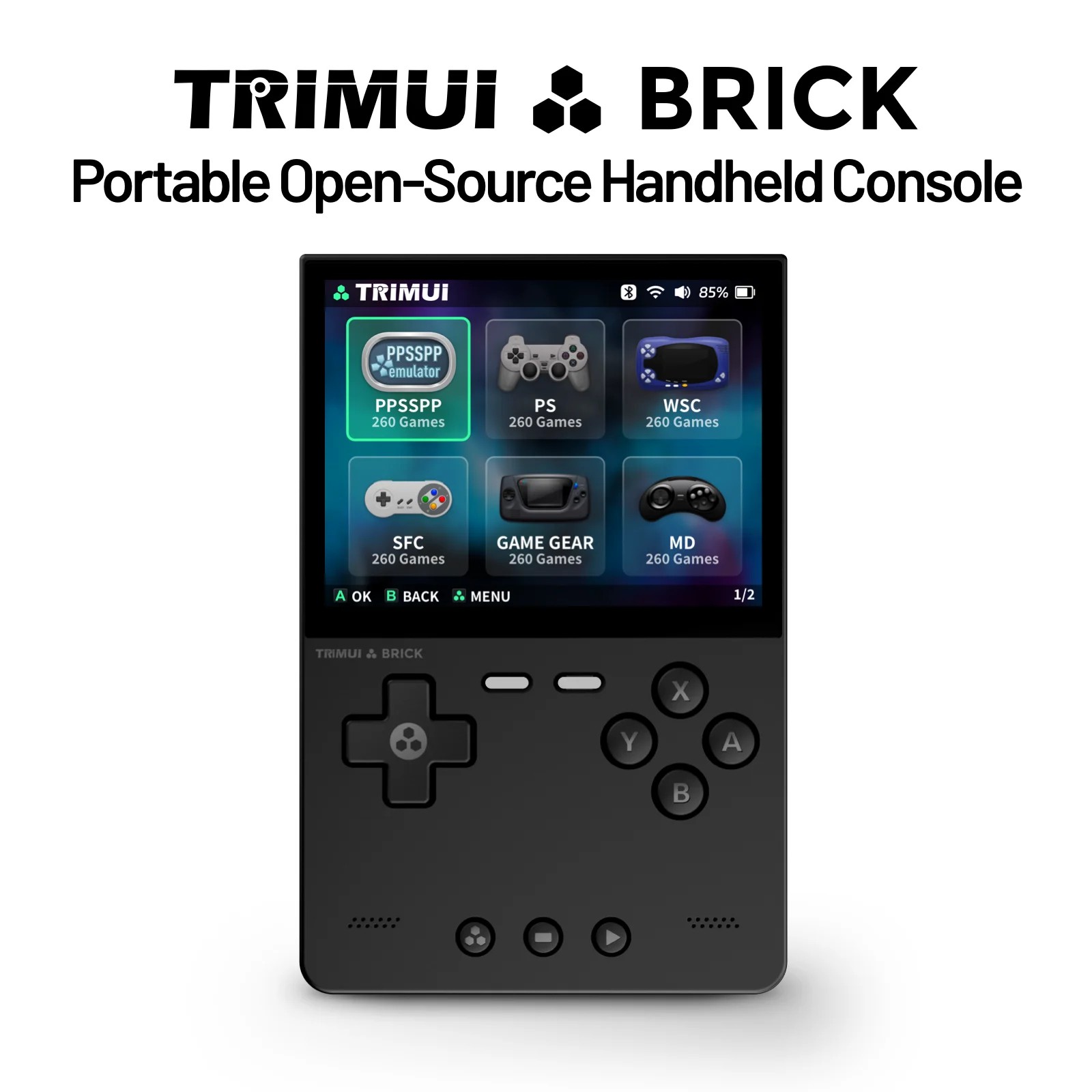 AMPOWN Trimui Brick Portable Handheld Retro Game Console 3.5″ IPS Linux System