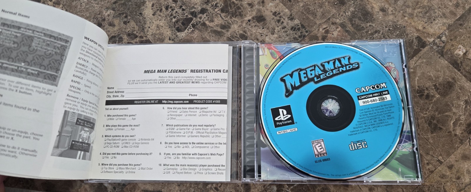 CIB Mega Man Legends Black Label w/ registration card