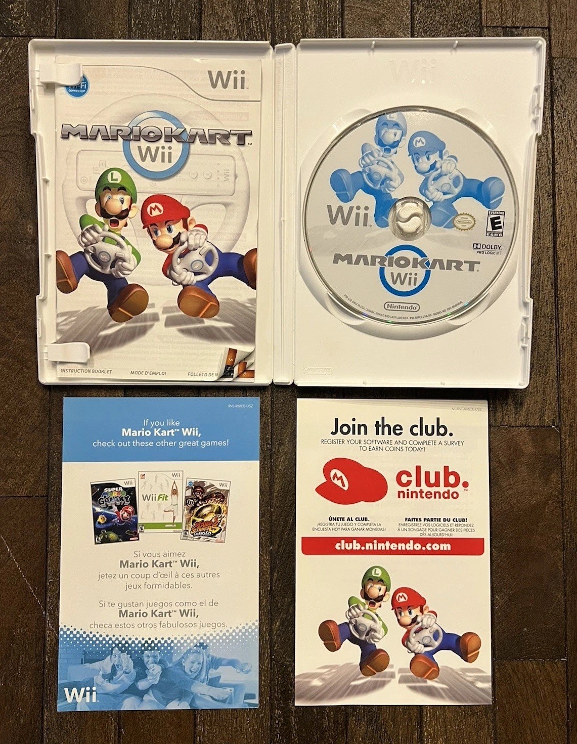 Mario Kart Wii (Nintendo Wii, 2008) Complete in Box with Manual & Inserts TESTED