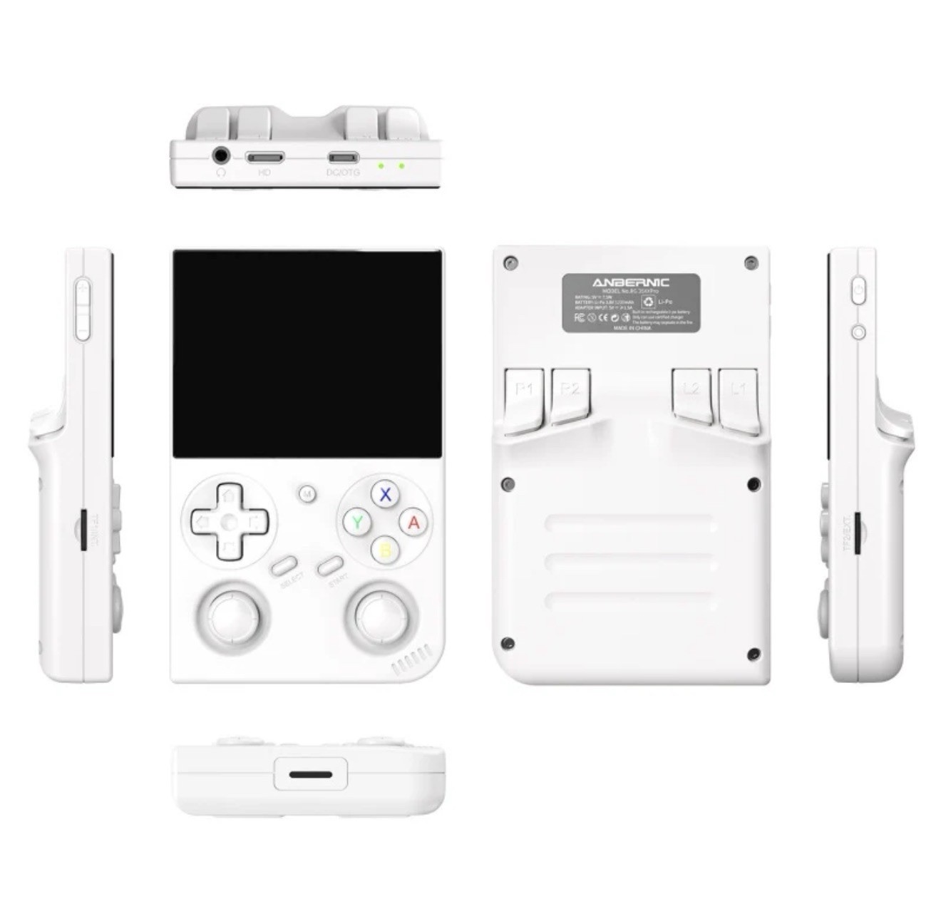 Anbernic RG35XX Pro-White|Fully Loaded 64GB Knulli Gladiator II|Power On & Play