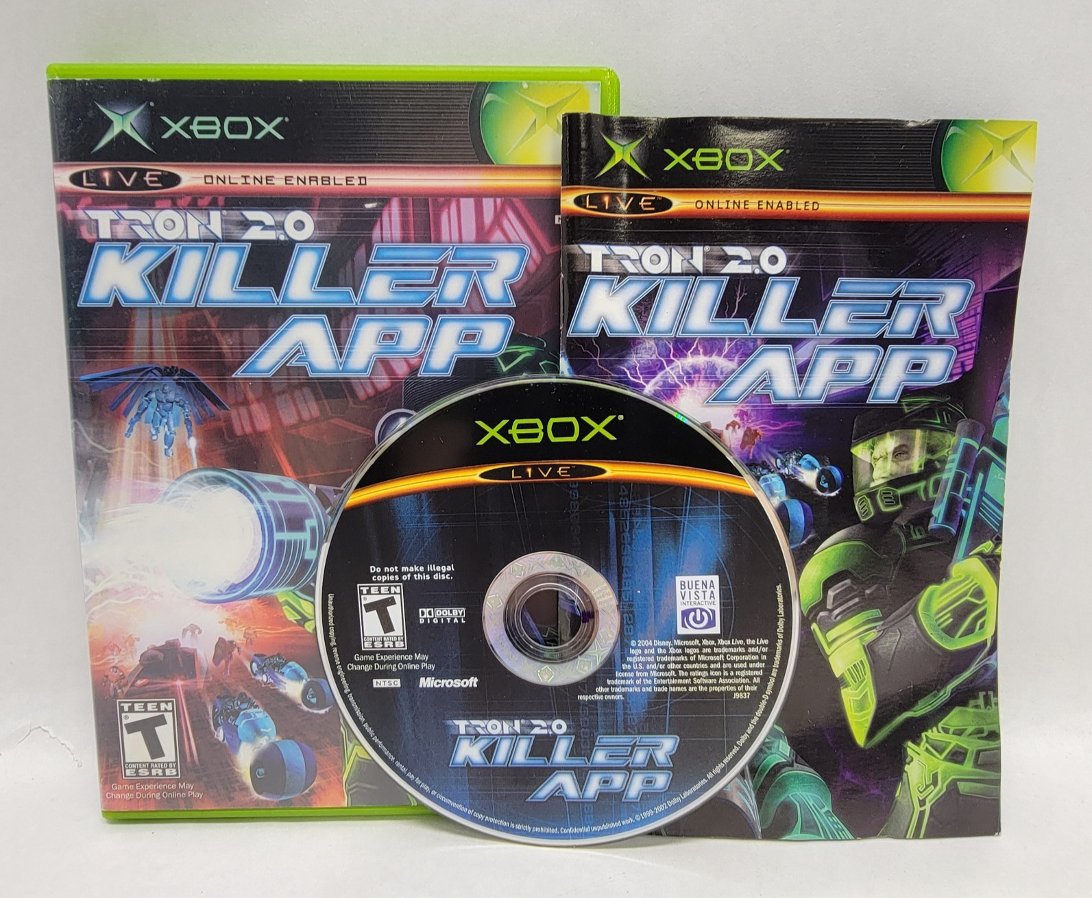 Tron 2.0 Killer App – Xbox – Complete w/ Game, Case, Cover Art & Manual