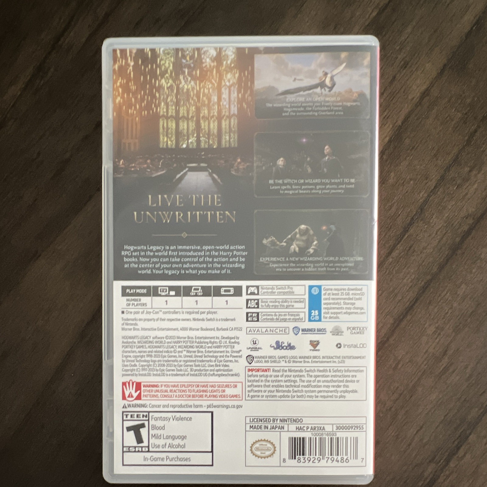 Hogwarts Legacy Nintendo Switch Game – T Teen, NTSC-U/C, Warner Bros. Games