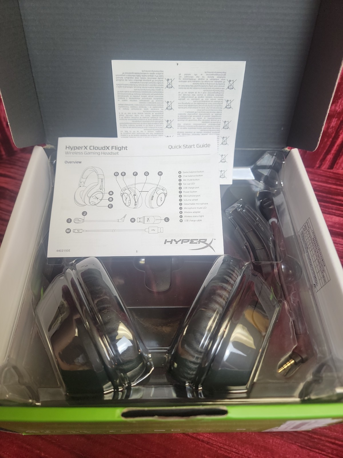 HyperX CloudX Flight Wireless Headset Memory Foam Stereo Mic Xbox Series X|S One