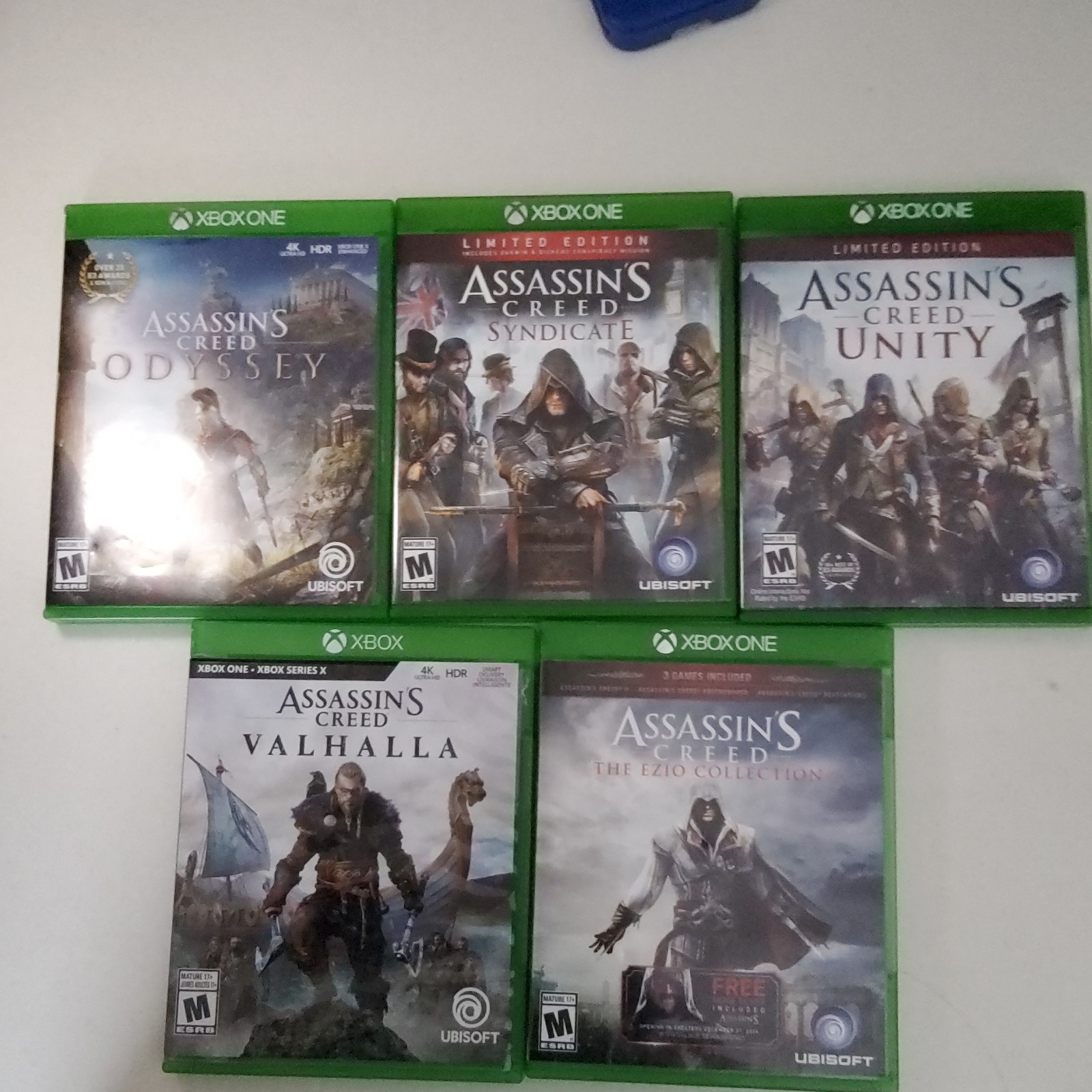 Assassin’s Creed Xbox One/SERIES Bundle Odyssey Unity Ezio Valhalla Syndicate
