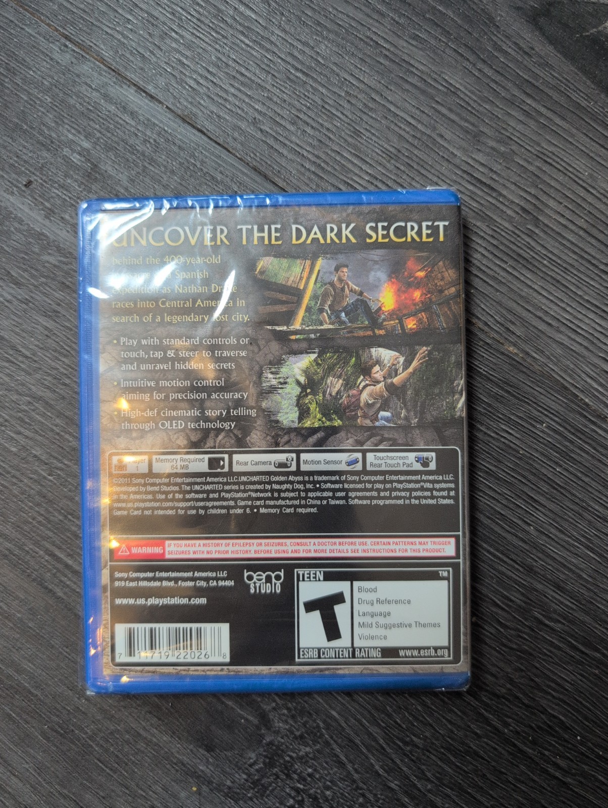 Uncharted: Golden Abyss (PlayStation Vita 2012) Sealed Brand New HTF