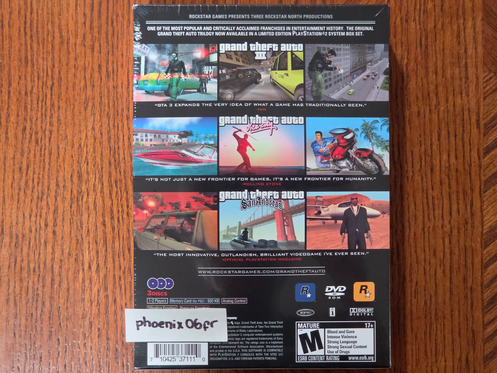 Brand New! Grand Theft Auto: The Trilogy (Sony PlayStation 2 PS2) Factory Sealed