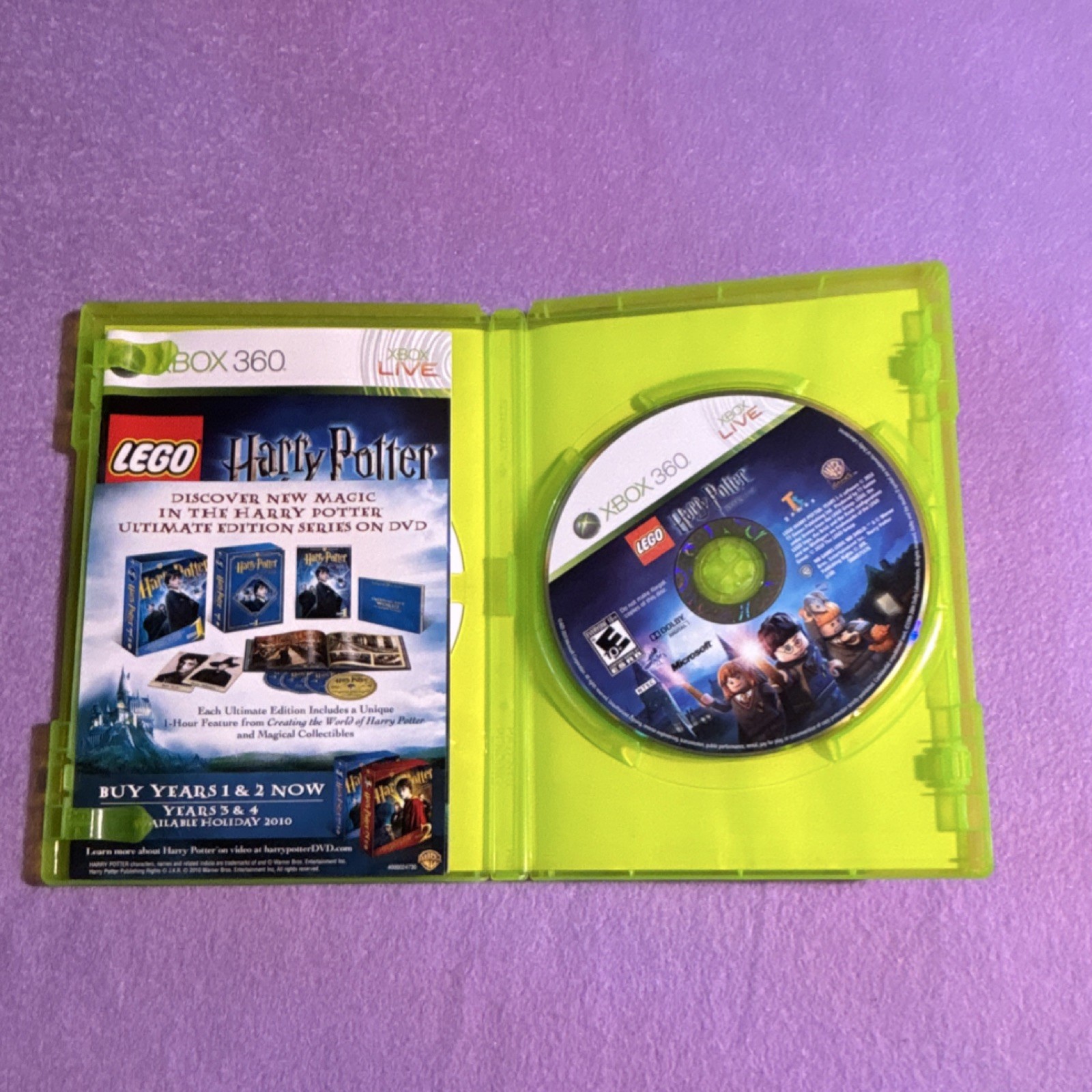 Warner Bros. LEGO Harry Potter: Years 1-4 Xbox 360 NTSC-U/C Manual Included