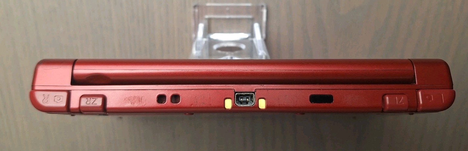 New Nintendo 3DS XL Metallic Red Charger + 32GB SD Card | Region Free CIB
