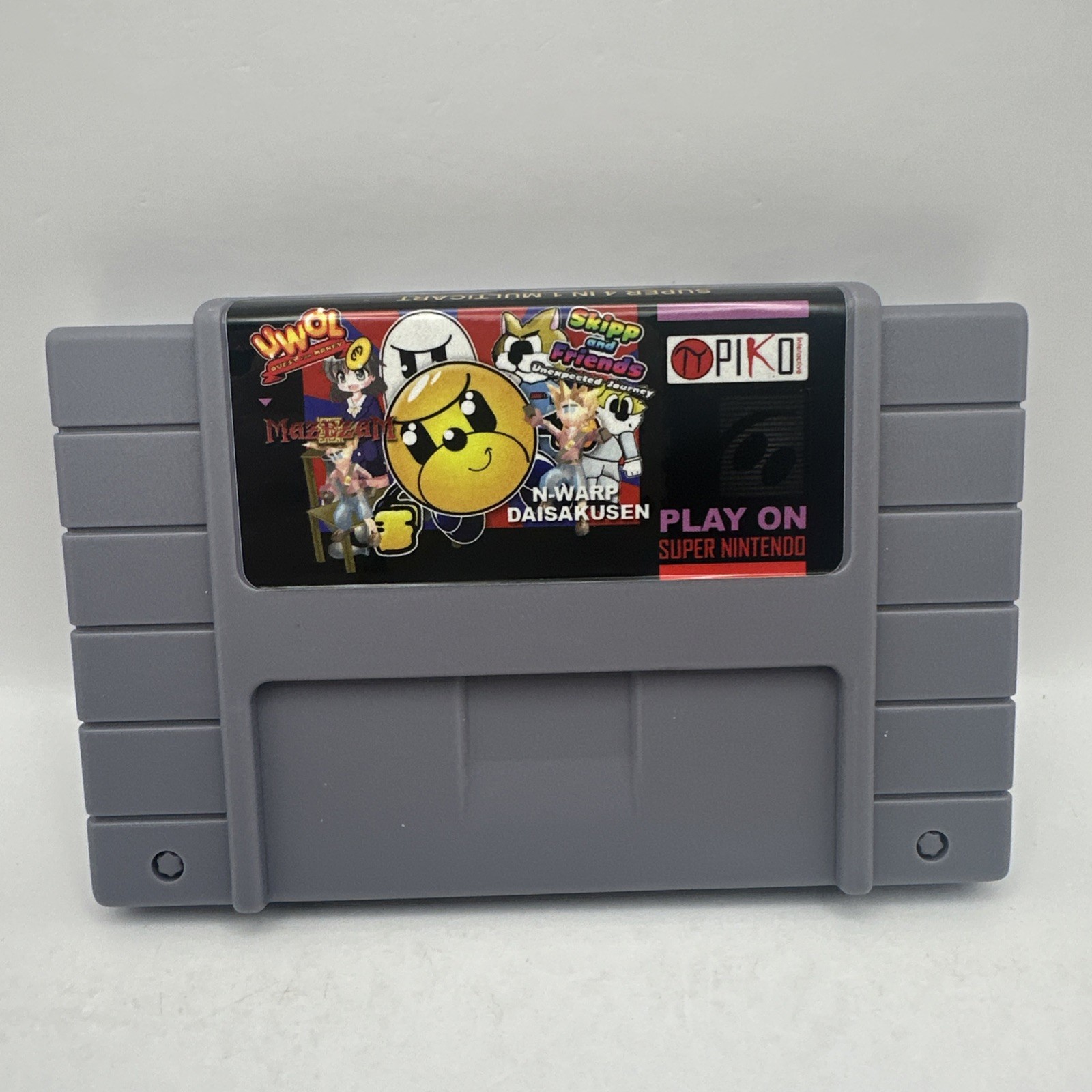 Super 4 in 1 Multicart Nintendo SNES Piko Interactive Near Mint Item Play On