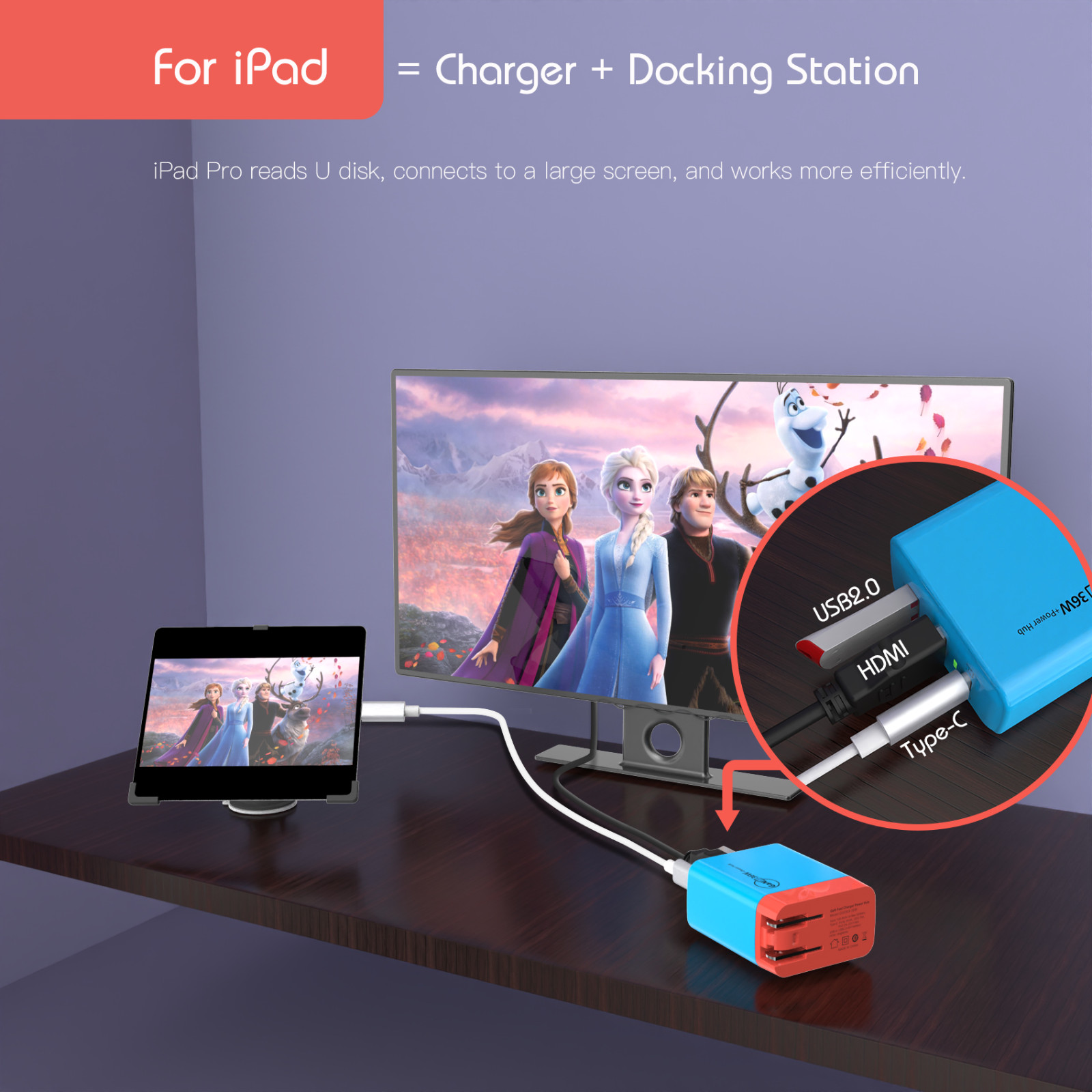 3 in 1 Mini Dock Station for Nintendo Switch Charger Docking Station Replacement