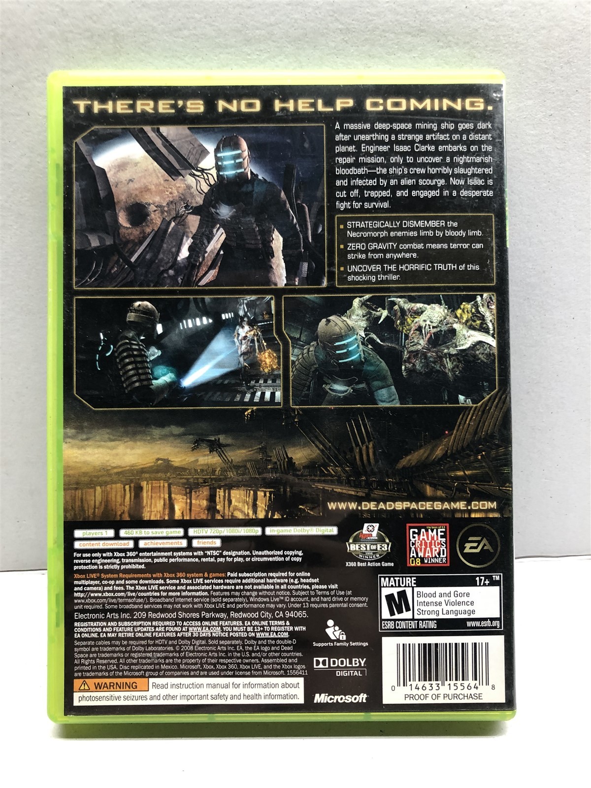 Dead Space (Xbox 360, 2008) Complete Tested Working – Free Ship