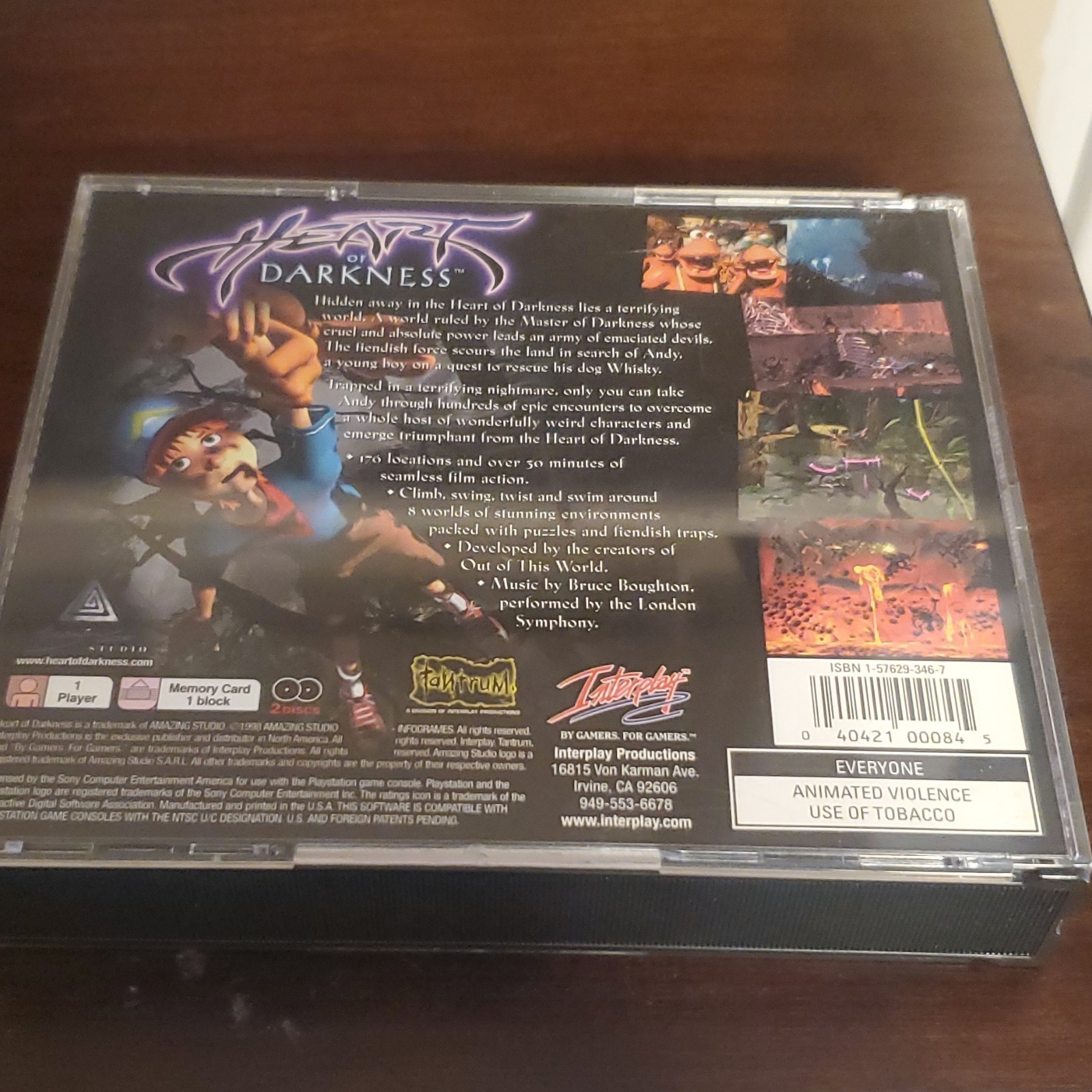 Interplay Heart of Darkness Sony PlayStation 1 NTSC-U/C Manual Included