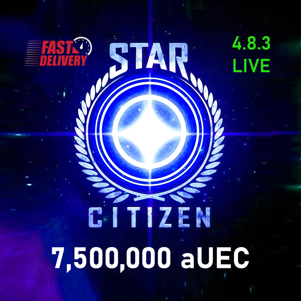 Star Citizen aUEC | 7,500,000 Credits | 4.8.3 LIVE – 15 Min Delivery!