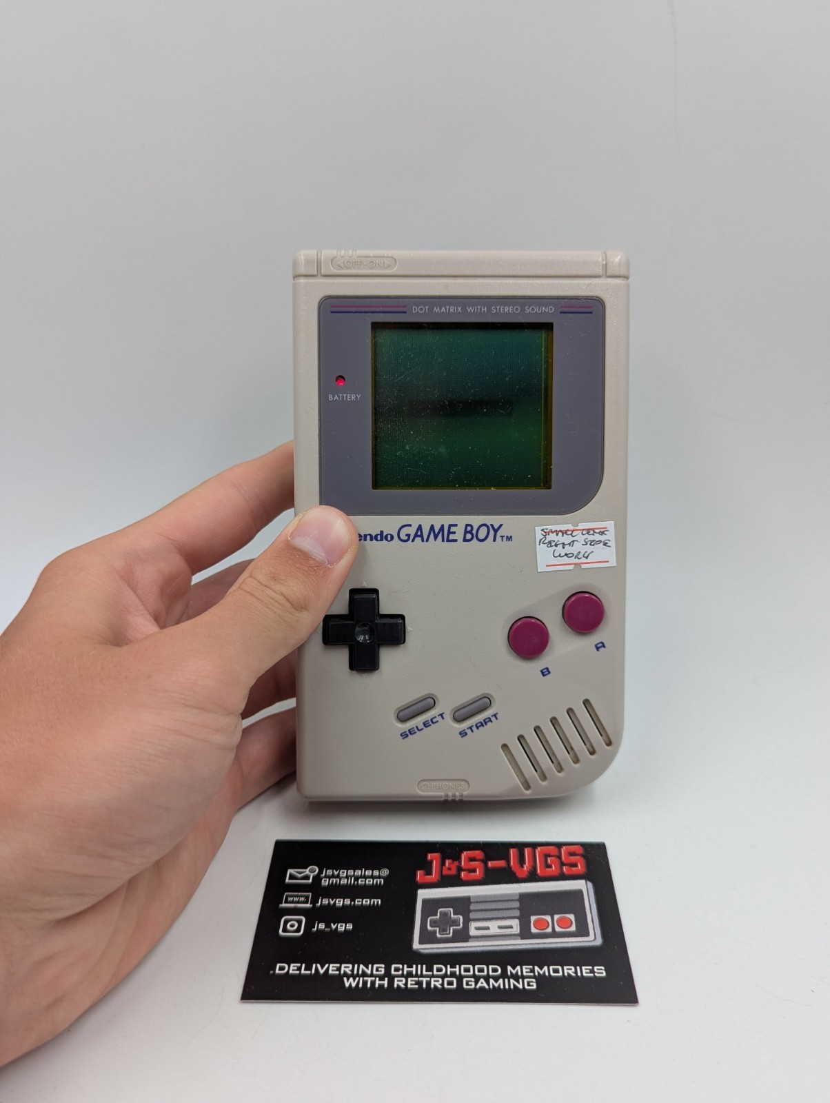 Nintendo Game Boy GB Gray Screen Line Tested Working