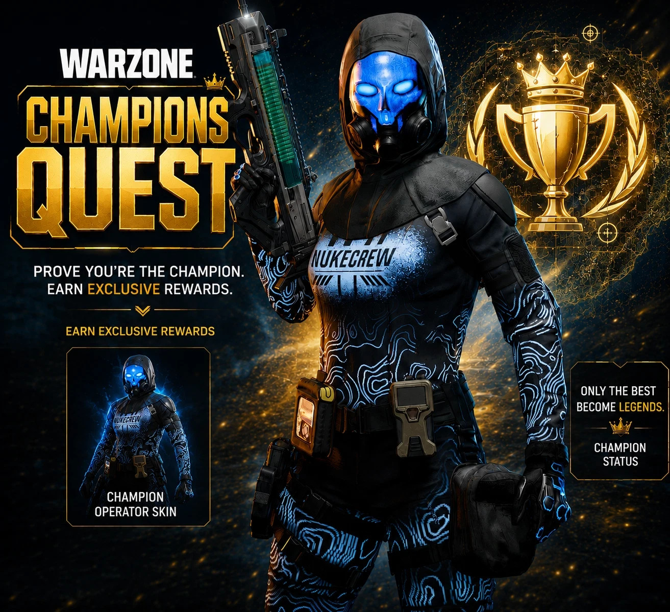 WARZONE CHAMPION’S QUEST (Nuke Operator Skin) – ALL PLATFORMS – READ DESC