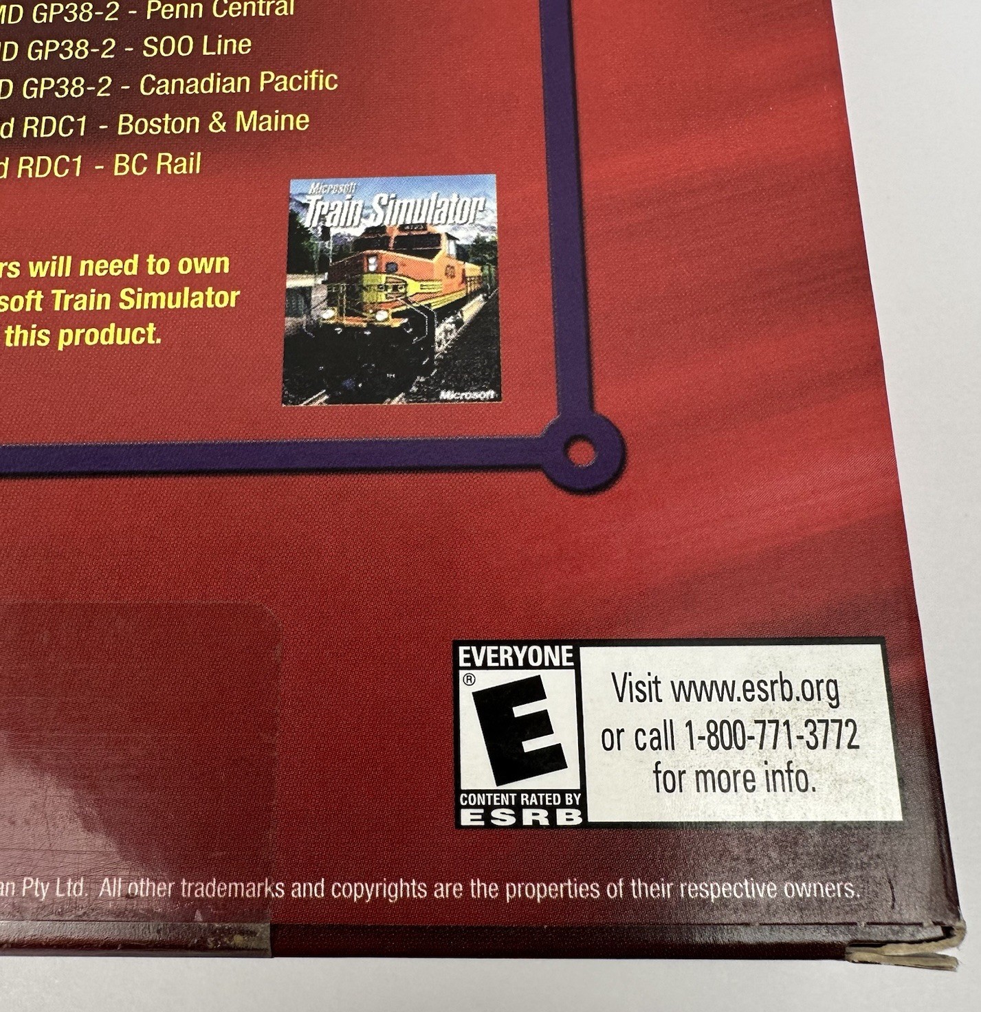 Microsoft Train Simulator USA Canada Regional Add-On Pack PC Big Box SEALED NOS