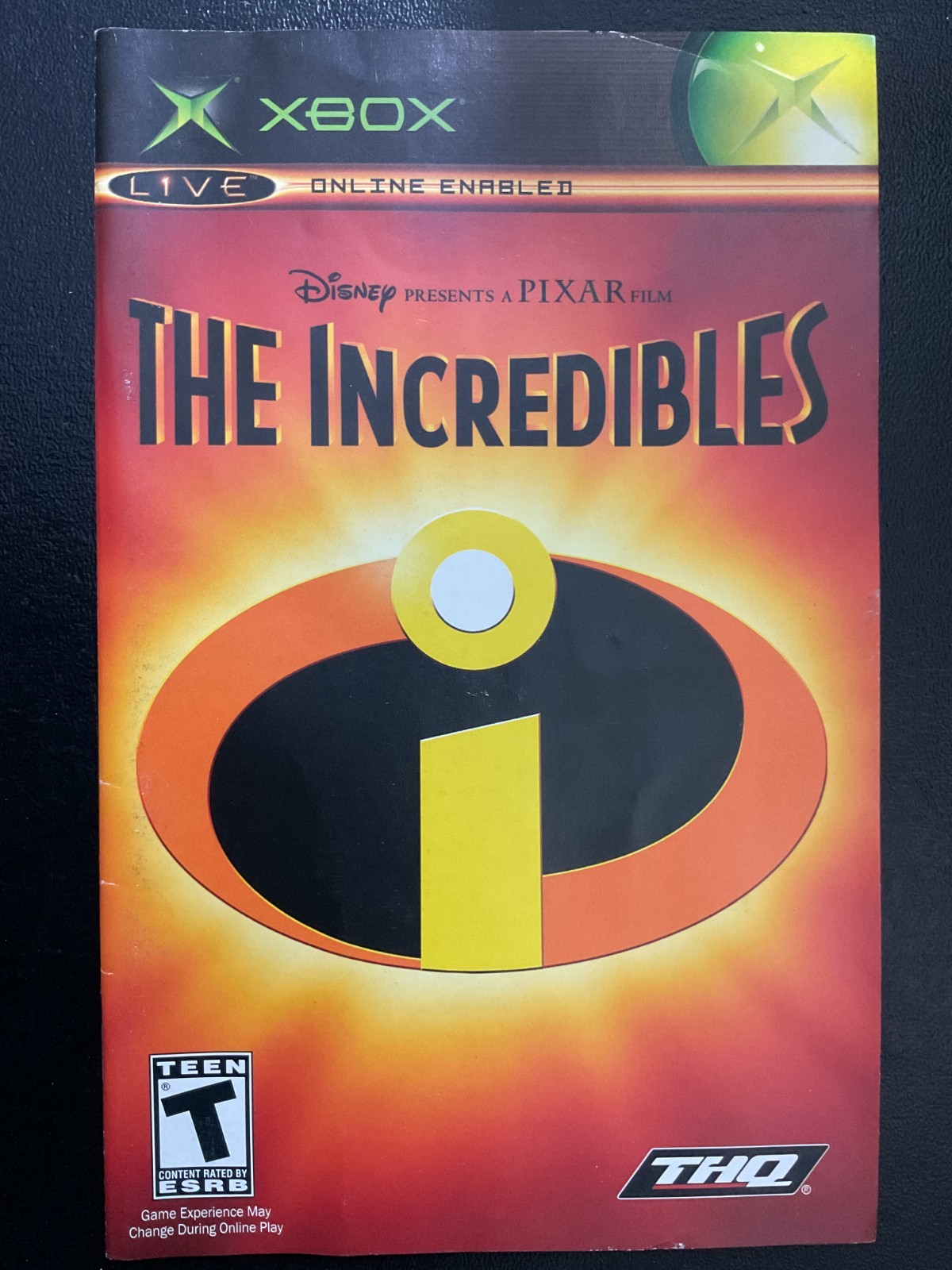 The Incredibles Microsoft XBOX Instruction Manual Only