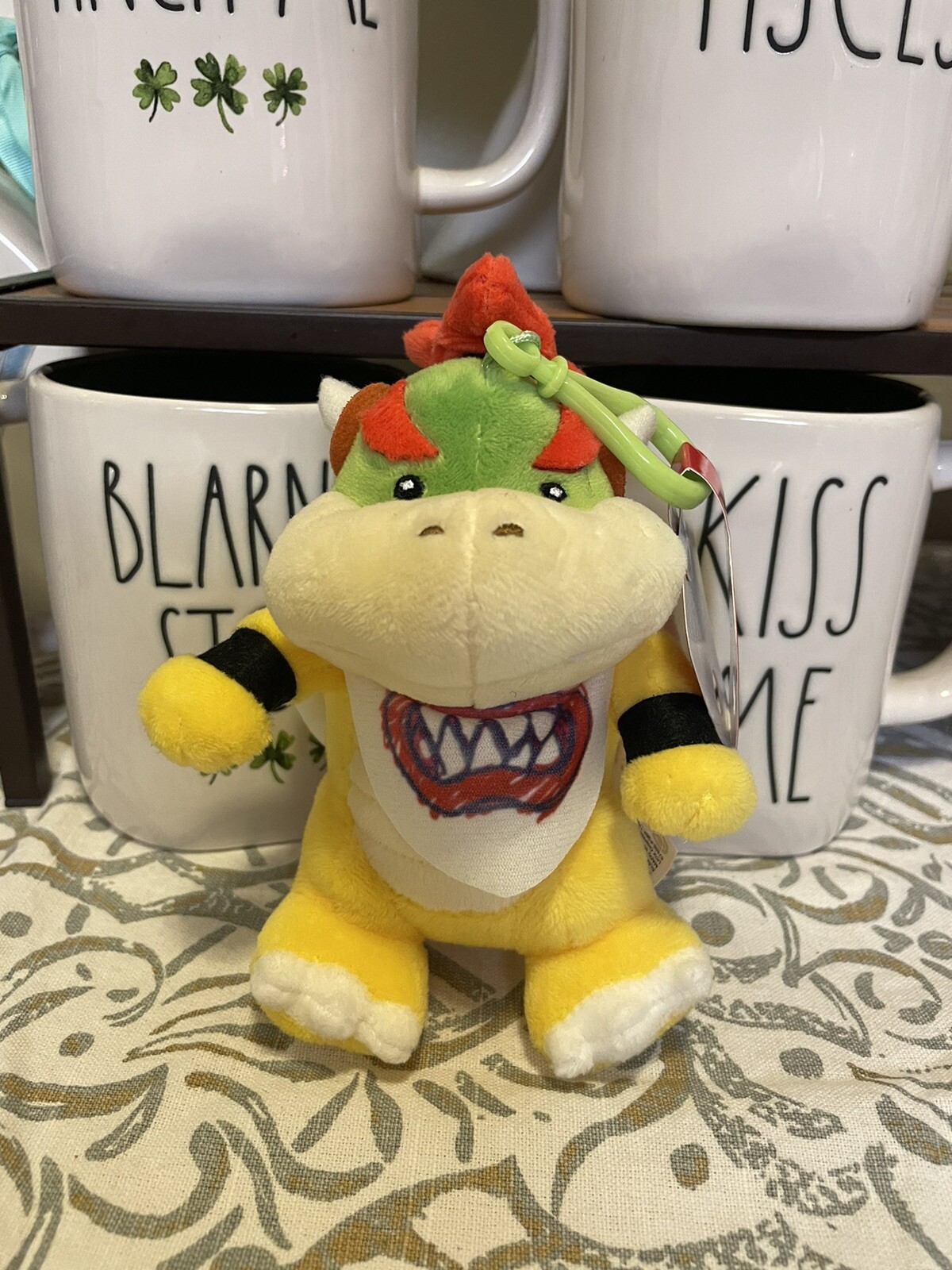 Universal Studios Super Nintendo World Bowser Jr. Plush Backpack Clip/Keychain.