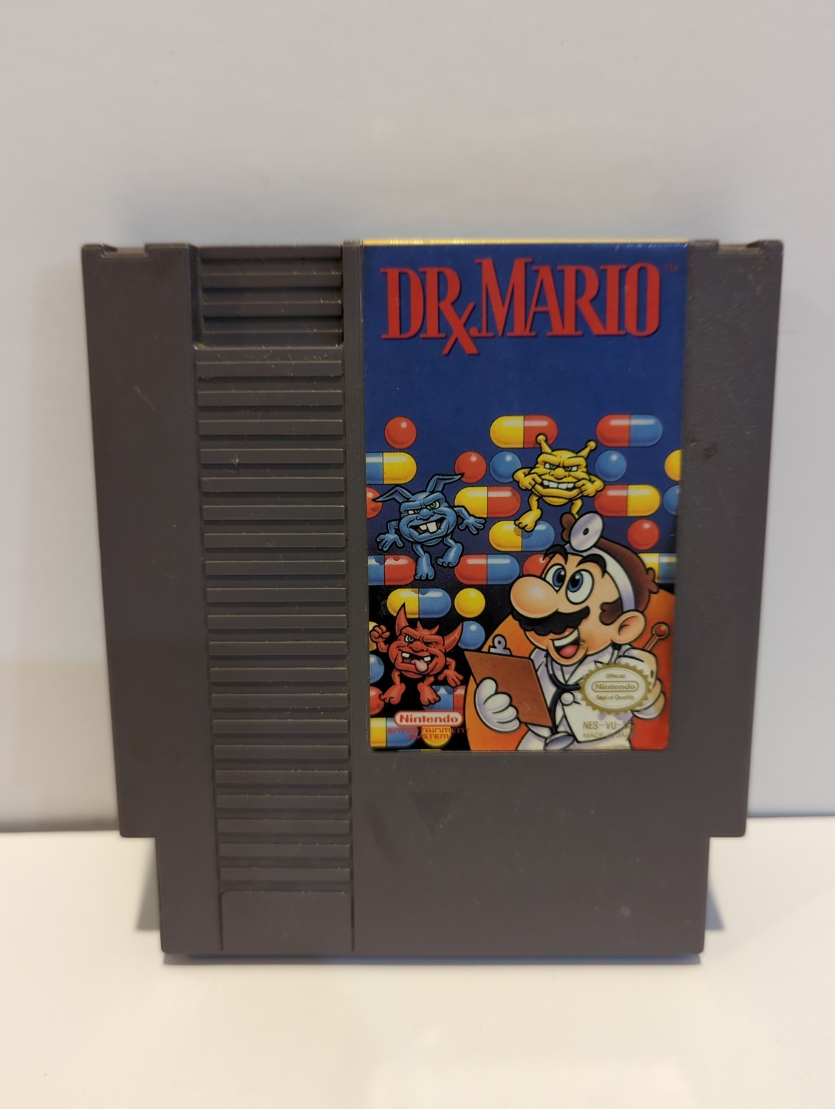 Dr. Mario (Nintendo Entertainment System, NES, 1990) Cartridge tested.