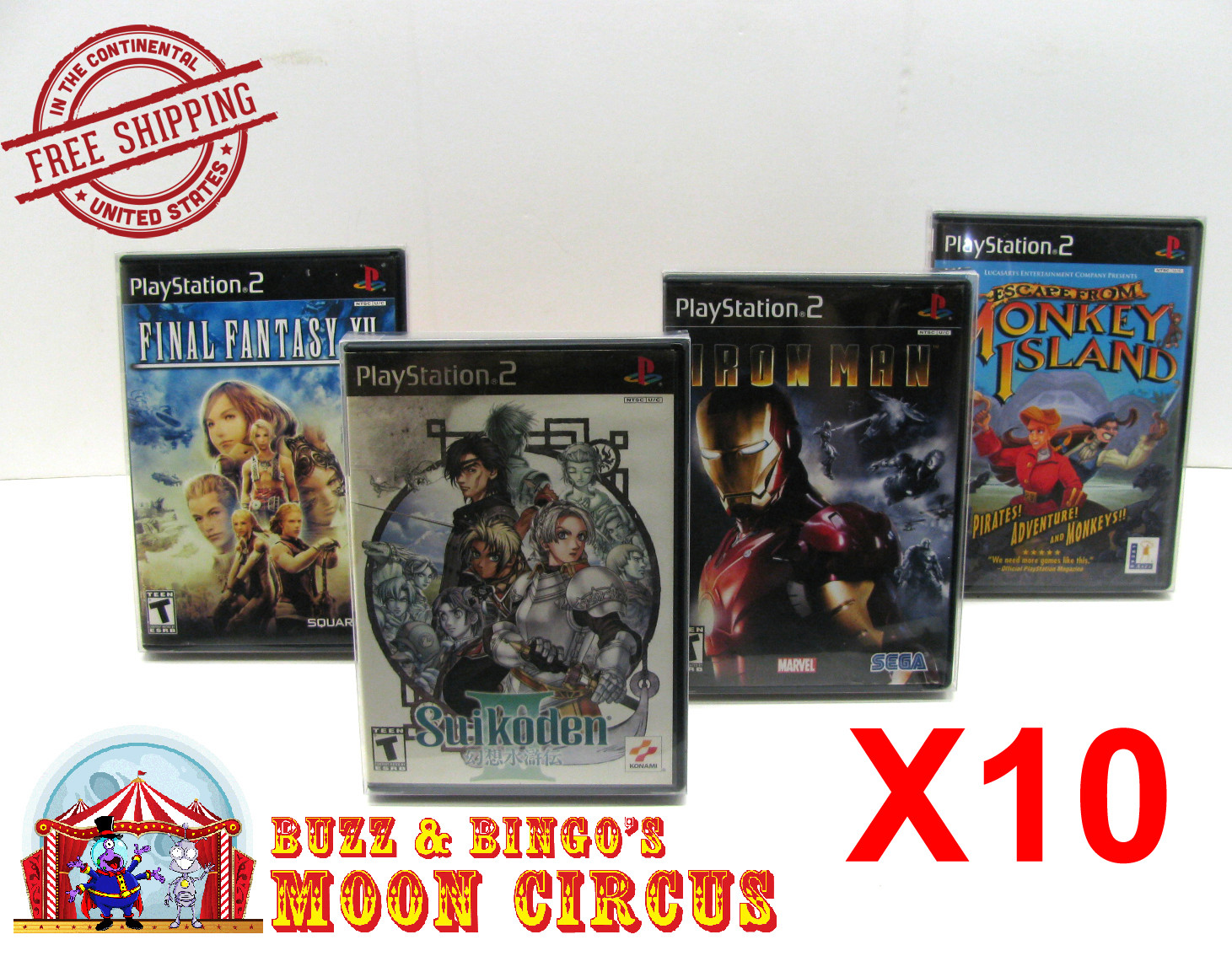 10X SONY PLAYSTATION PS2 CIB GAME – CLEAR PROTECTIVE BOX PROTECTORS SLEEVE CASE