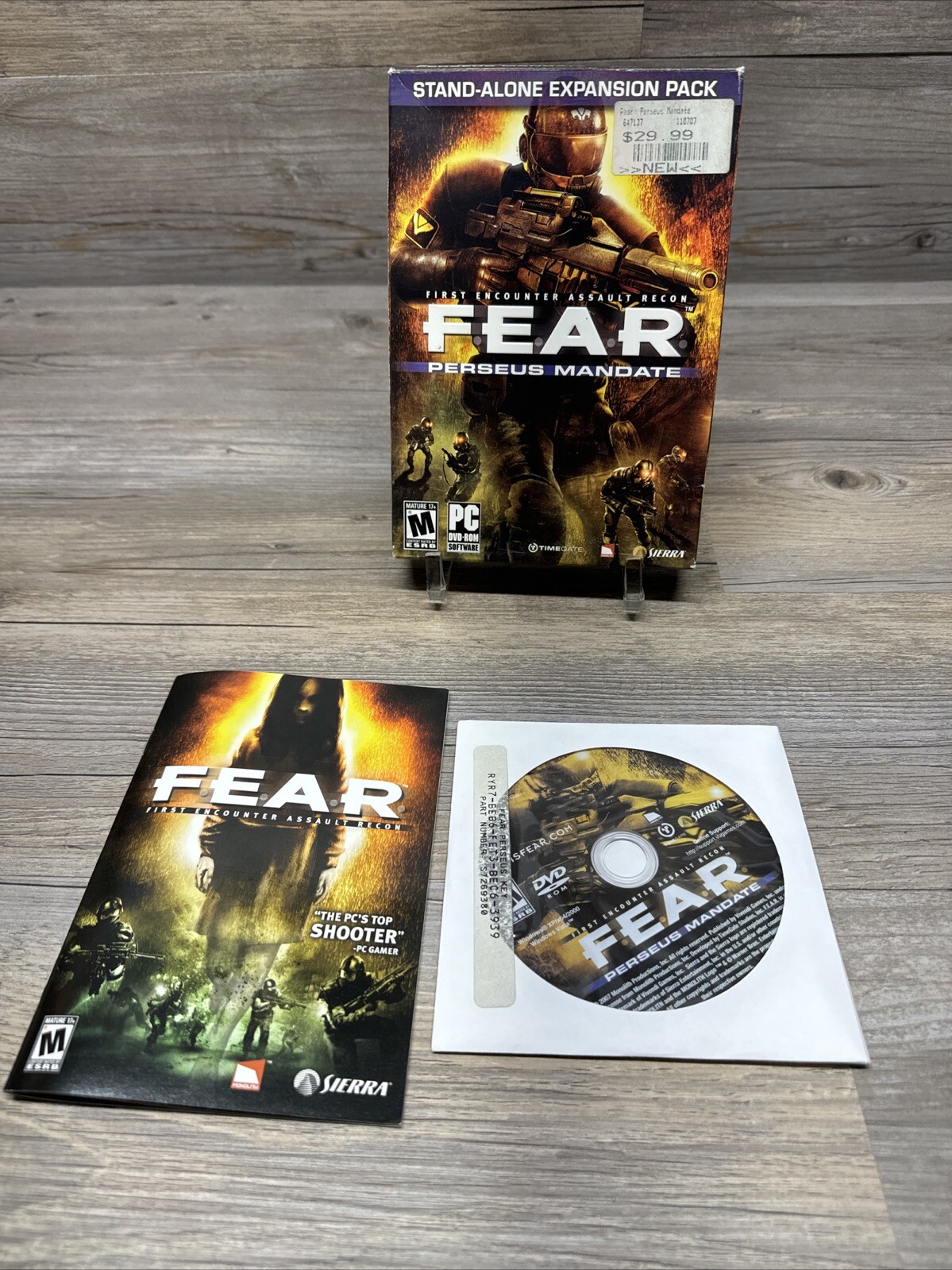FEAR F.E.A.R. FIRST ENCOUNTER ASSAULT RECON PERSEUS MANDATE EXPANSION PARA PC