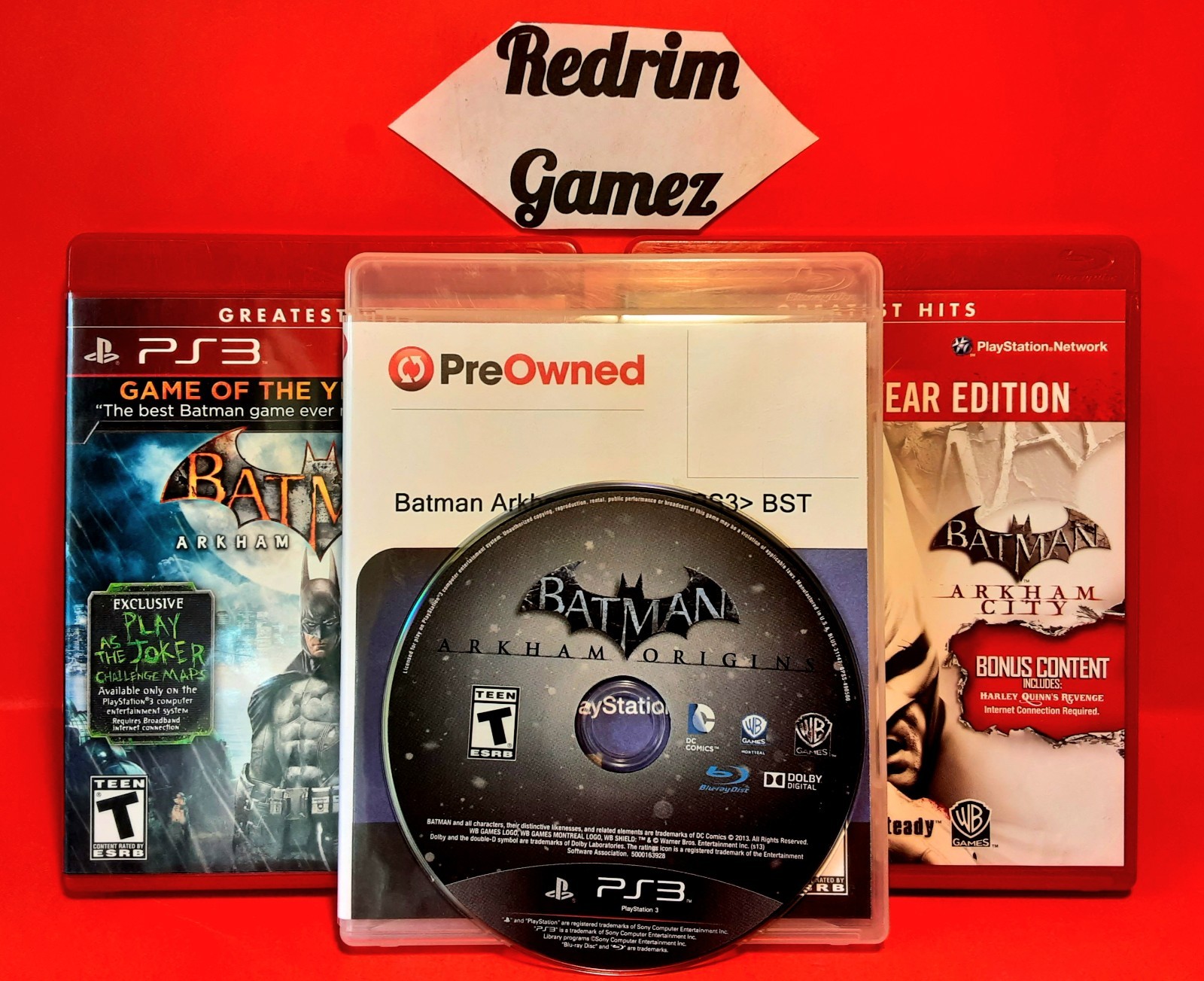 Batman Arham Collection Asylum City Origins Sony PS3 Playstation Video Games