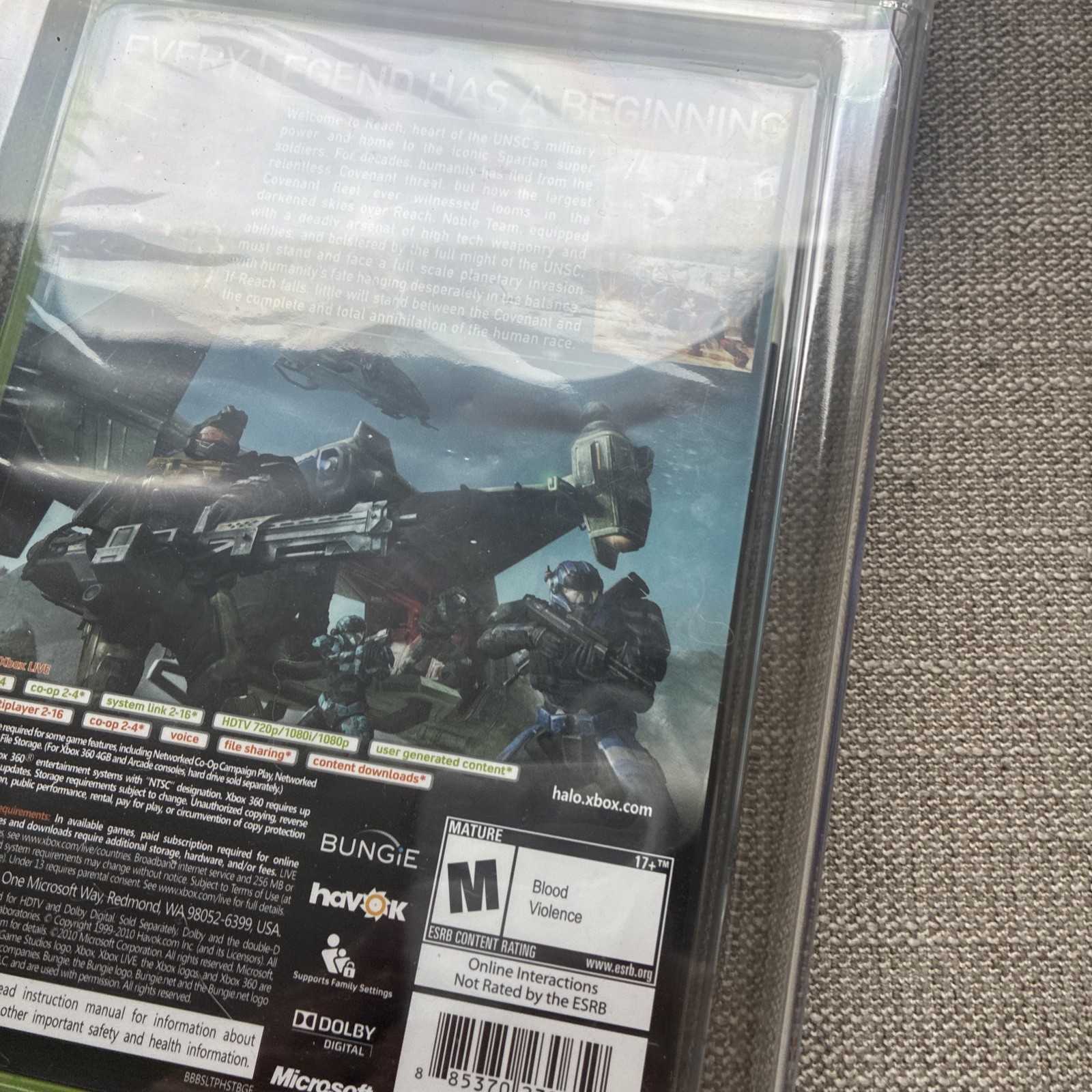 Halo: Reach • Graded PSA 9.6 B+ • Xbox 360