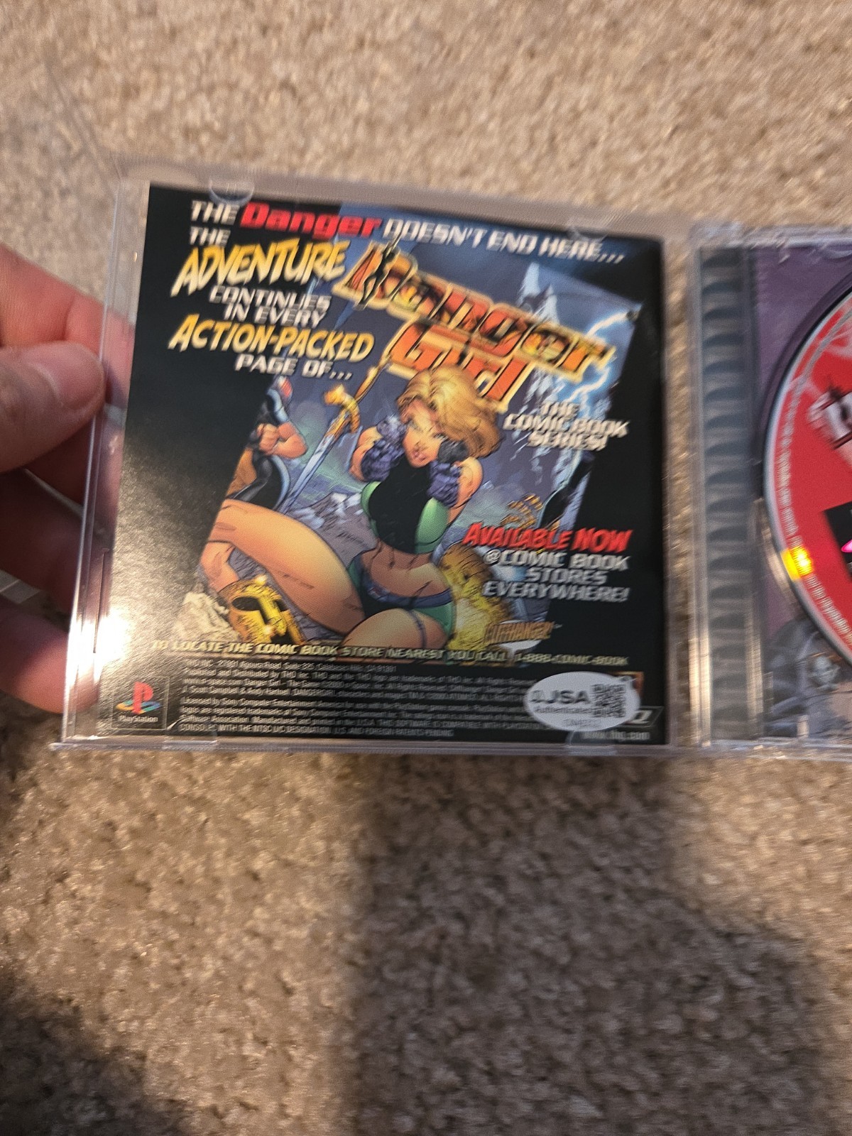 Danger Girl Sony PlayStation PS1 CIB Signed By J Scott Campbell JSA Verified
