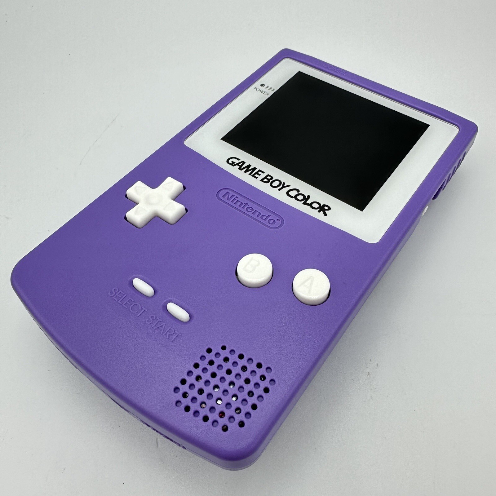 Nintendo Game Boy Color GBC IPS Q5 Laminated Backlit Console Lilac Purple White