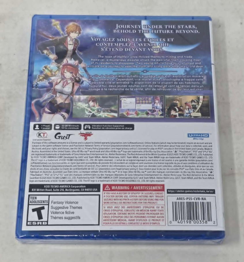 PS5 Atelier Resleriana: The Red Alchemist & The White Guardian *NEW*F/S*