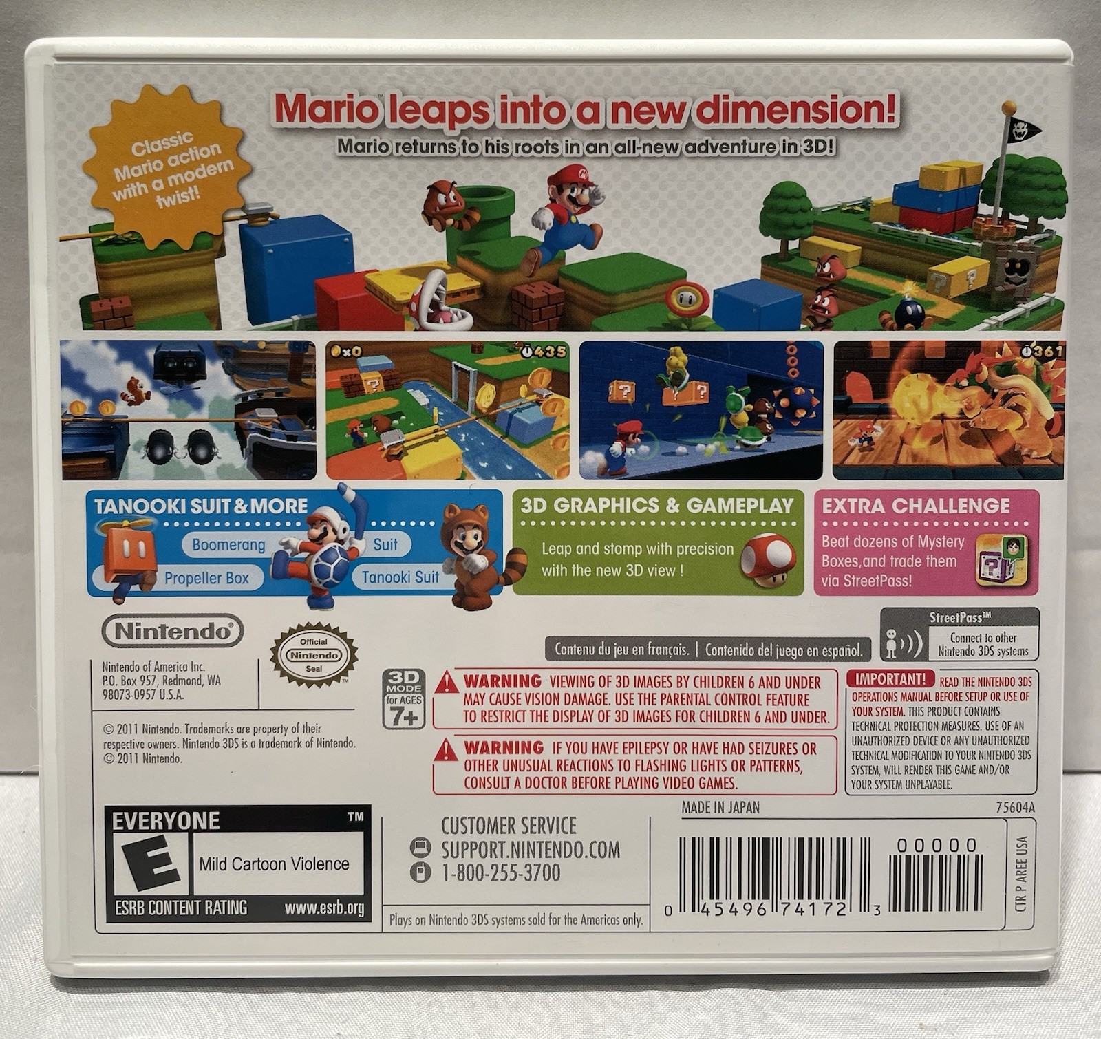 Super Mario 3D Land Nintendo 3DS Complete In Case Tested Authentic with Manual