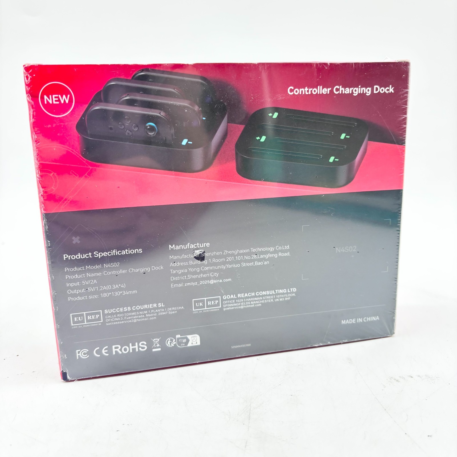 Gagaking N4S02 5V/2A Black 4 in 1 Controller Charging Dock Brand New