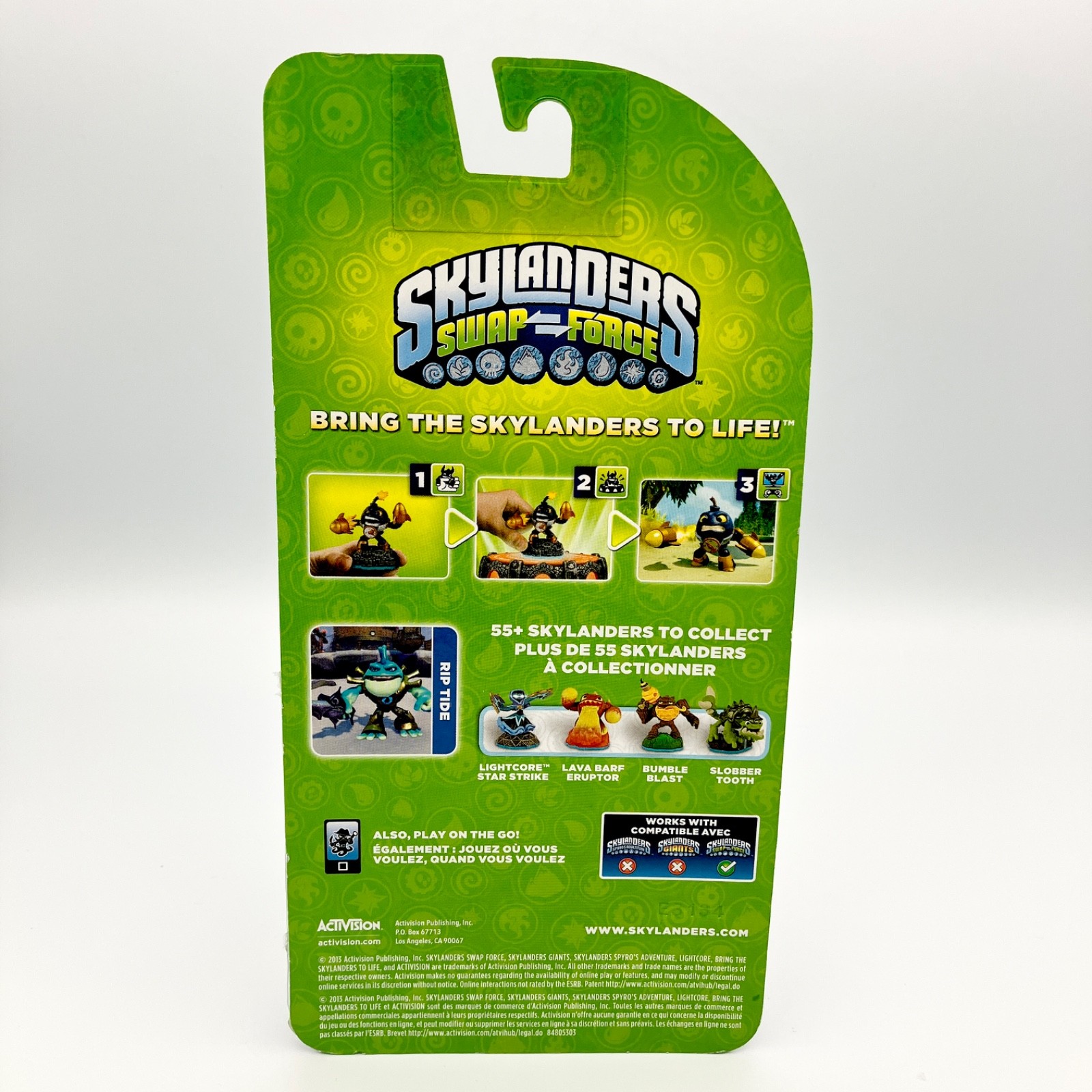 Skylanders Swap Force Rip Tide Figure Character NIB Activision ~ Reglued Backing