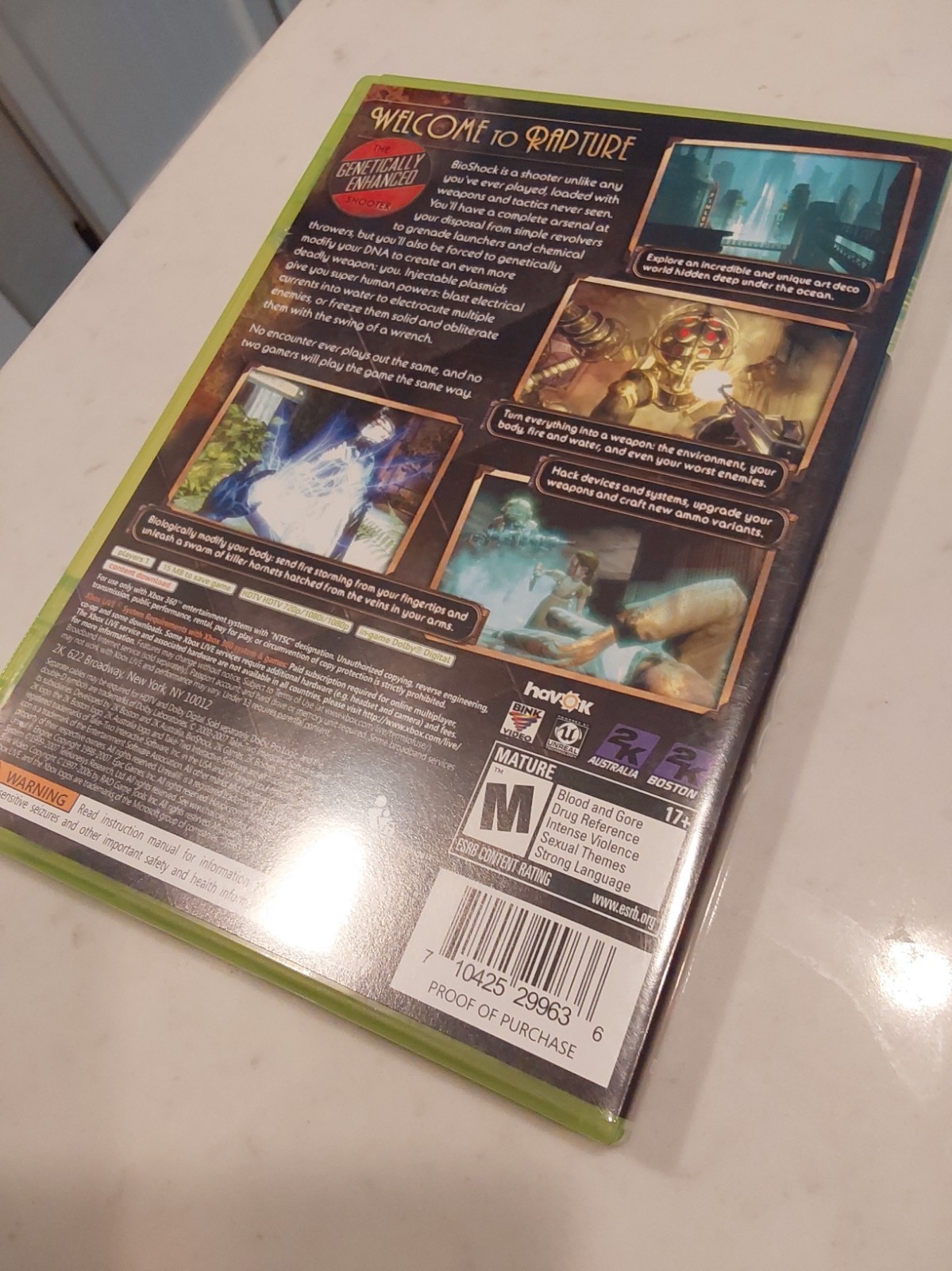 BioShock (Microsoft Xbox 360, 2007) XBOX 360 and Windows Edition – New/Unplayed
