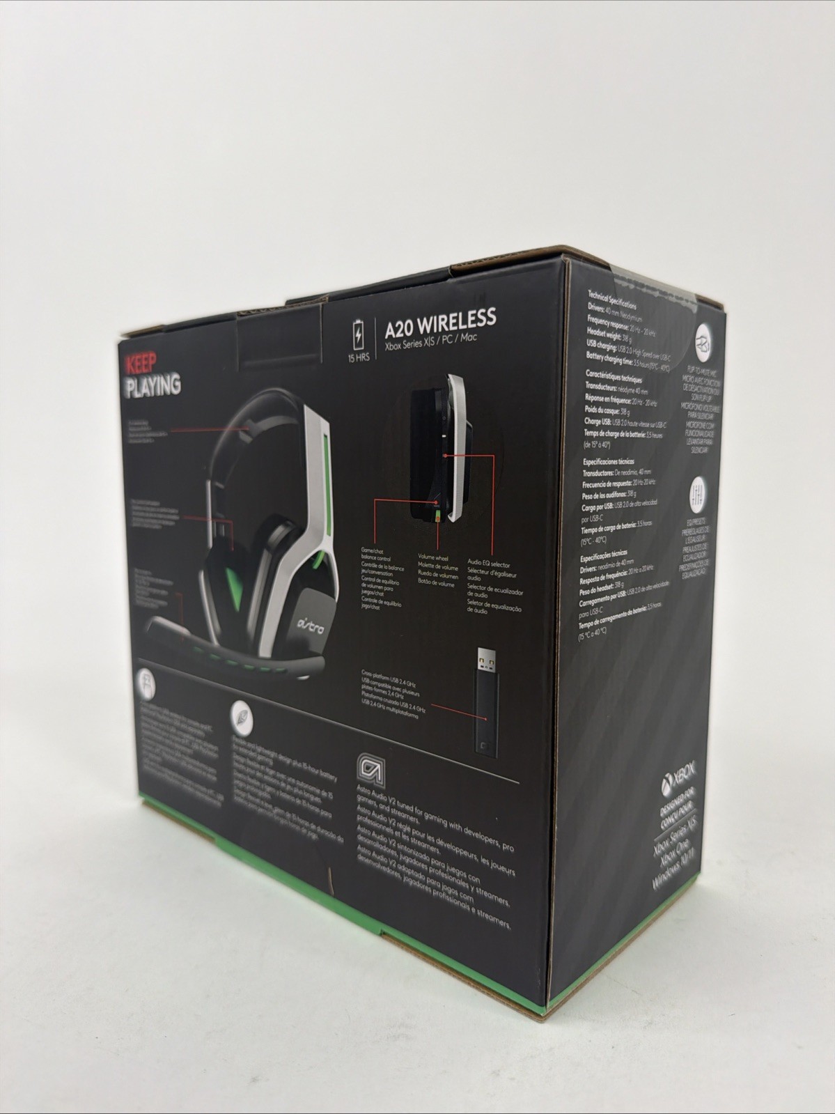 New ASTRO Gaming A20 Gen 2 Wireless Headset Xbox Series X|S One PC Mac Green