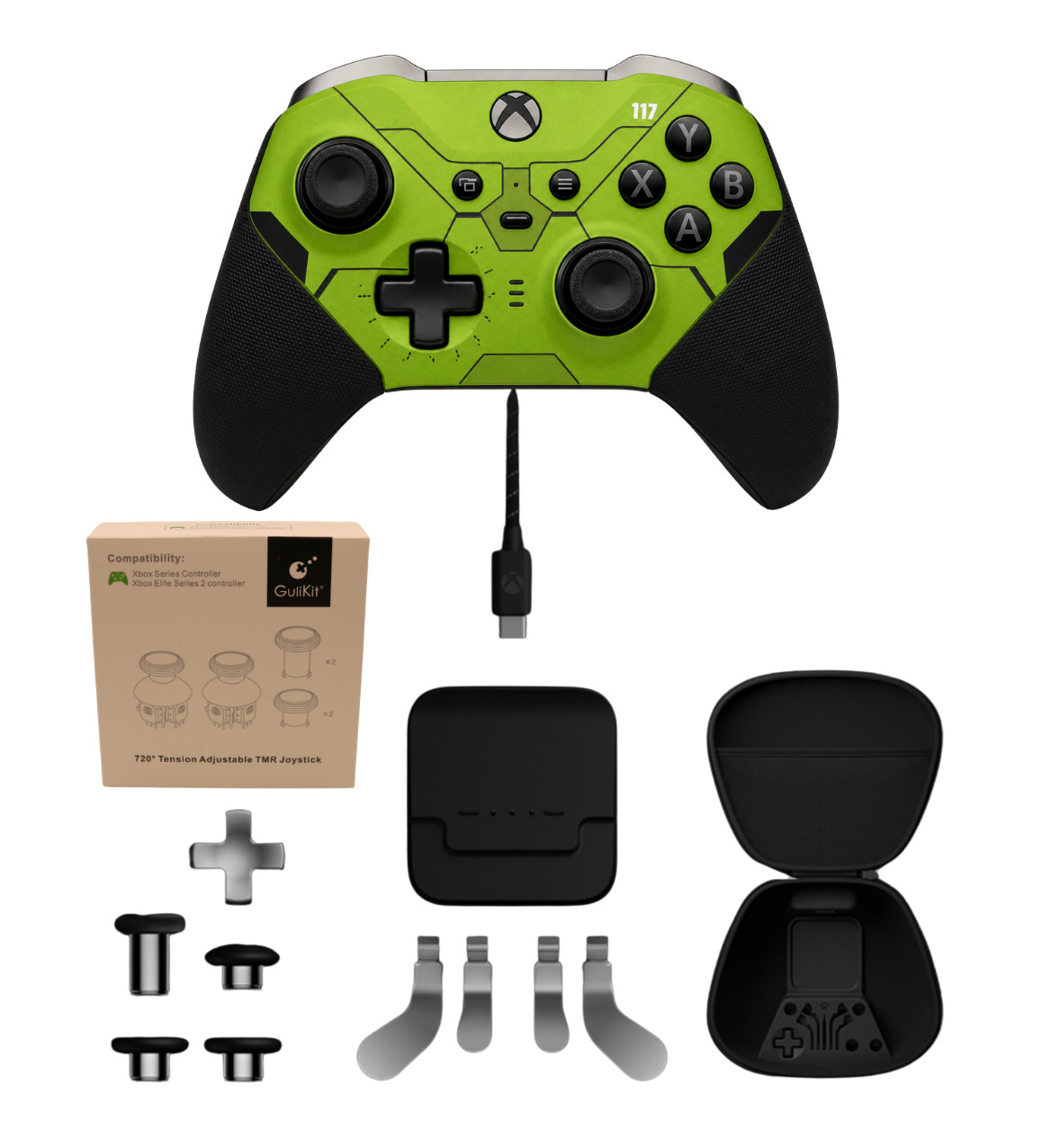 Xbox One Elite Series 2 Controller Modded Gulikit 720 TMR Drift Resistant Sticks