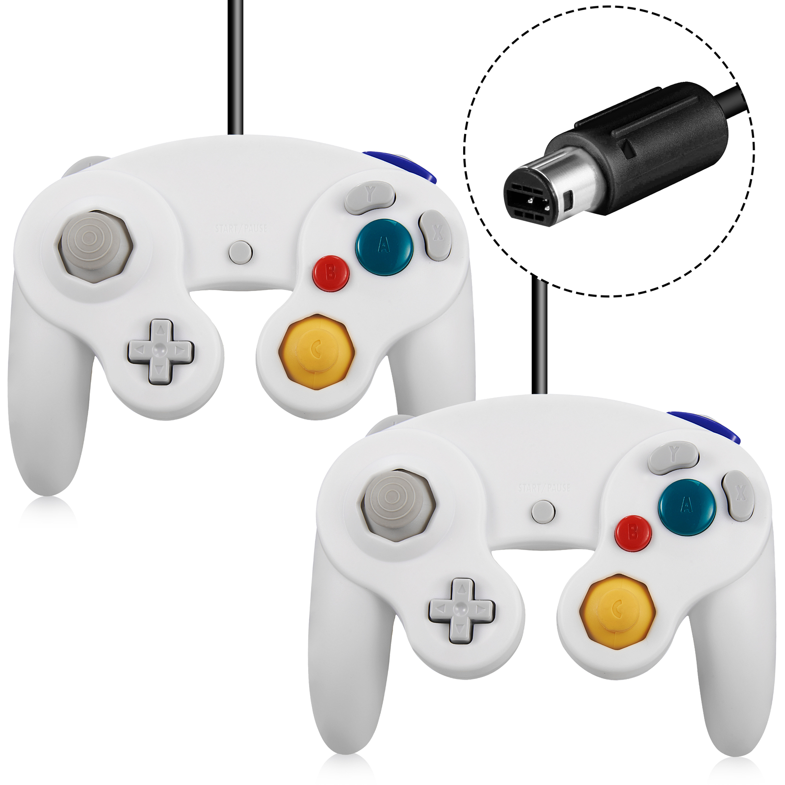 1x/2x Wired Wireless Shock Joypad Game Stick Pad Controller for Nintendo NGC GC