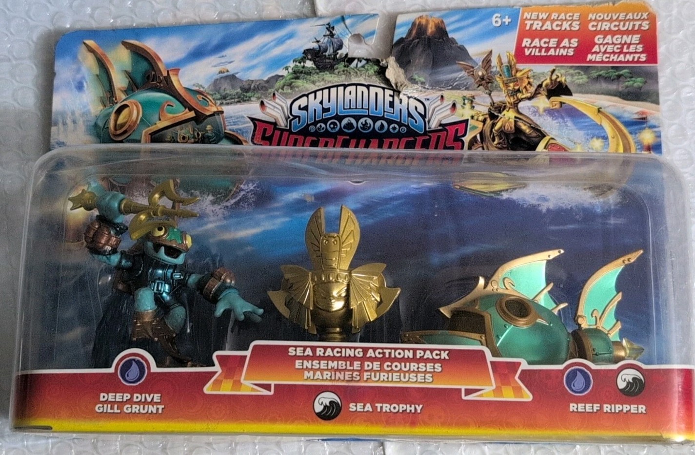 Skylander Superchargers Sea Racing Action Pack Gill Grunt Reef Ripper Sea Trophy