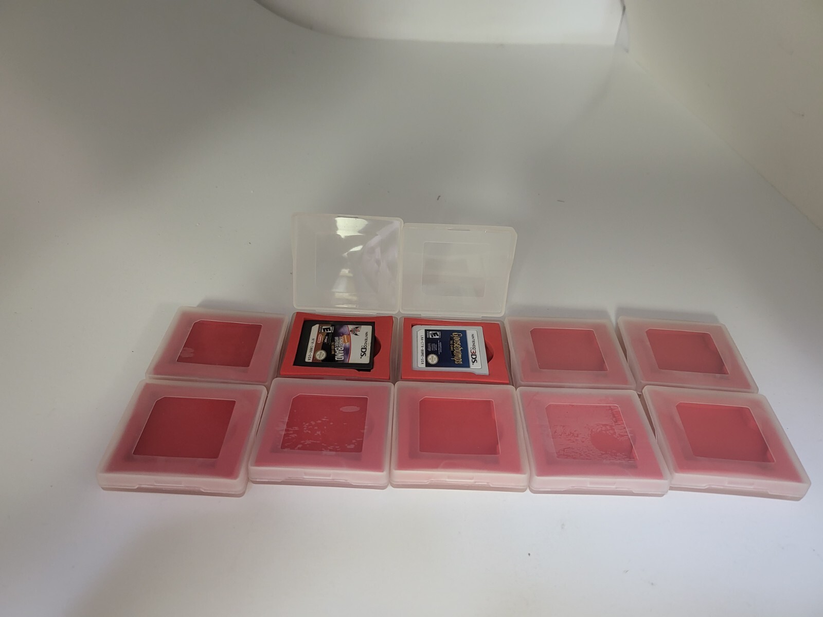 10 RED Padded Plastic Cartridge Cases for Nintendo DS/2DS/3DS Dust Covers #13P