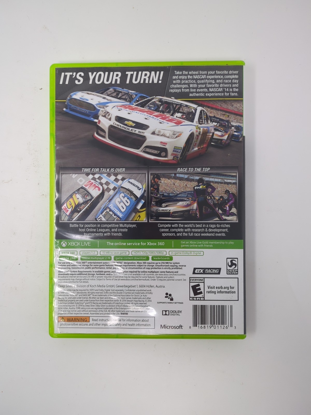 NASCAR 14 (Microsoft Xbox 360, 2014) Complete Tested CIB X360 Car Racing