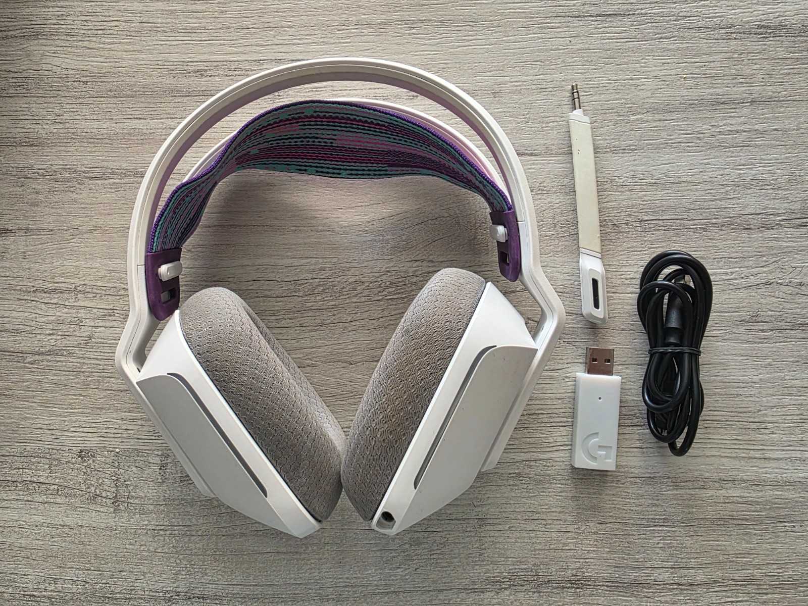 Logitech G733 Lightspeed Wireless Gaming Headset with Suspension Headband, White