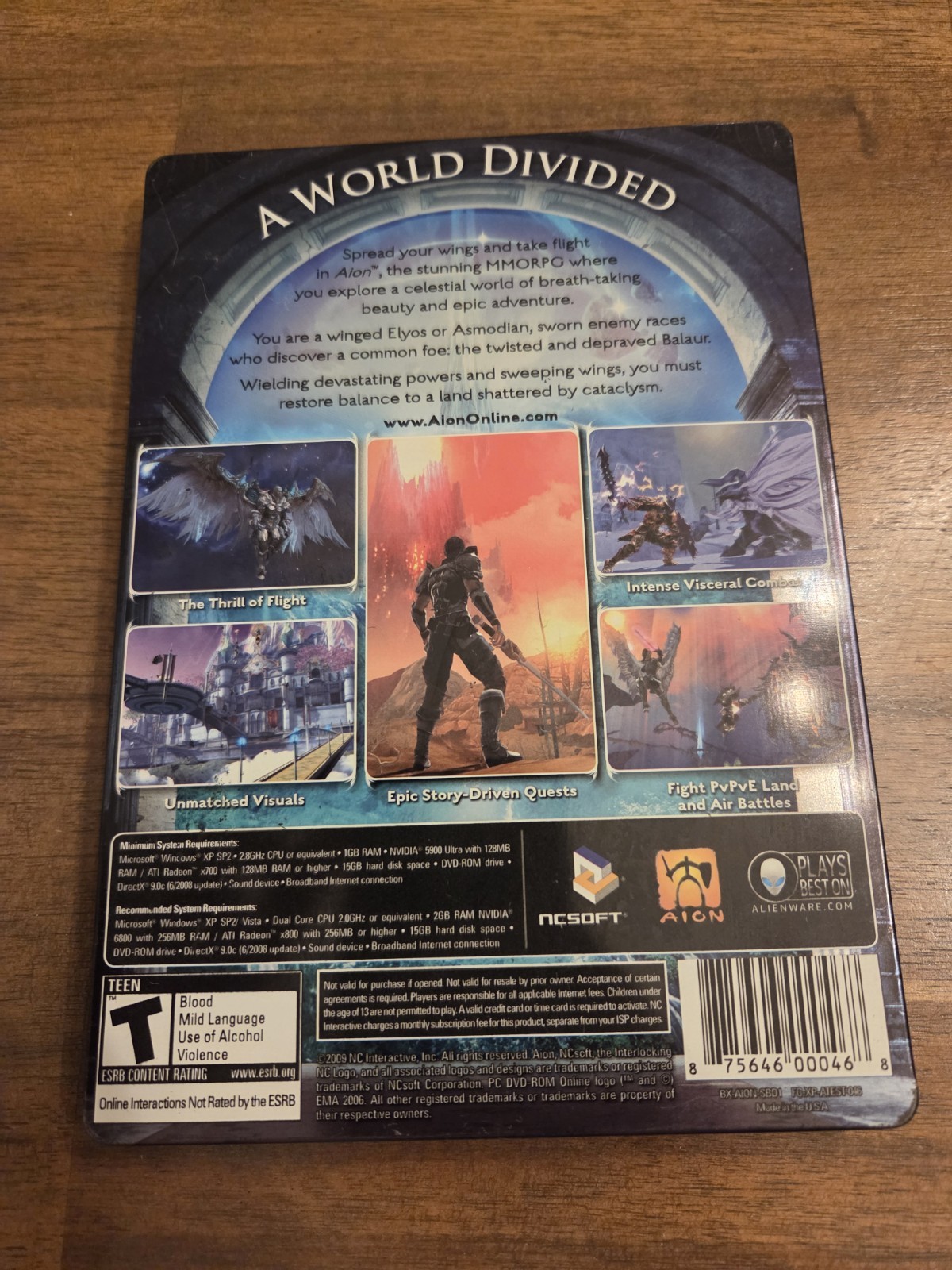 Aion (PC, 2009 CIB Steelbook Case) 2 Disc Set