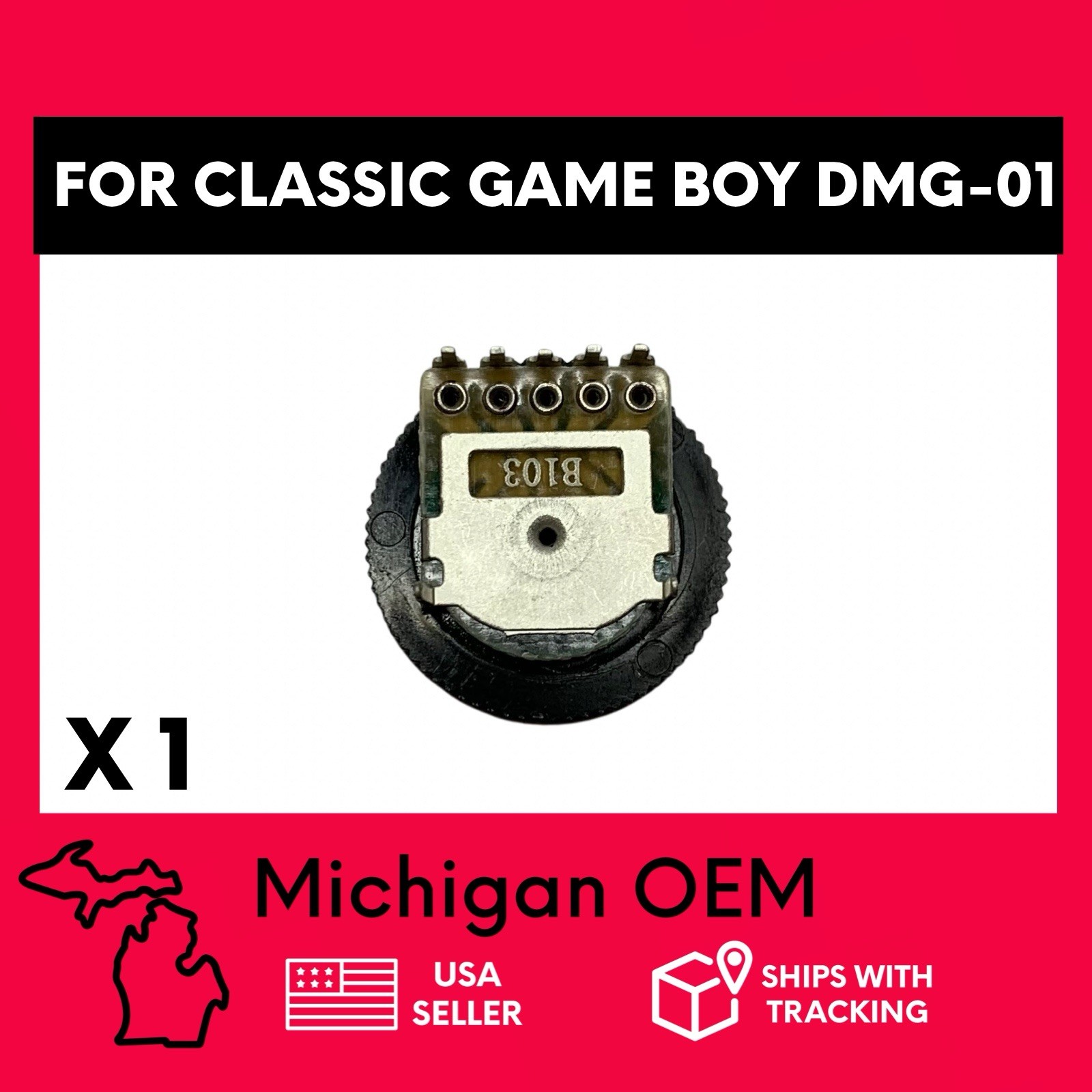 Replacement Volume Wheel Potentiometer for Nintendo Game Boy DMG-01