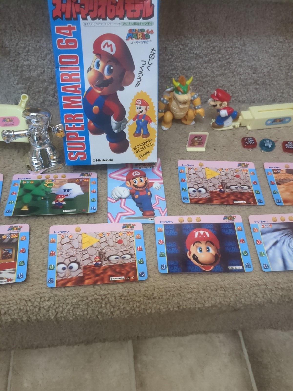 SUPER MARIO 64 Prizes Rare Japan Toys Pins Rare N64 Figure Bowser Peach Wing Cap