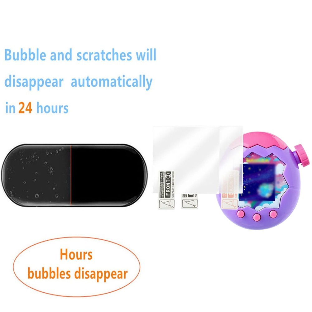 For Tamagotchi Paradise Square Screen Protector White Clear Full Display Cover